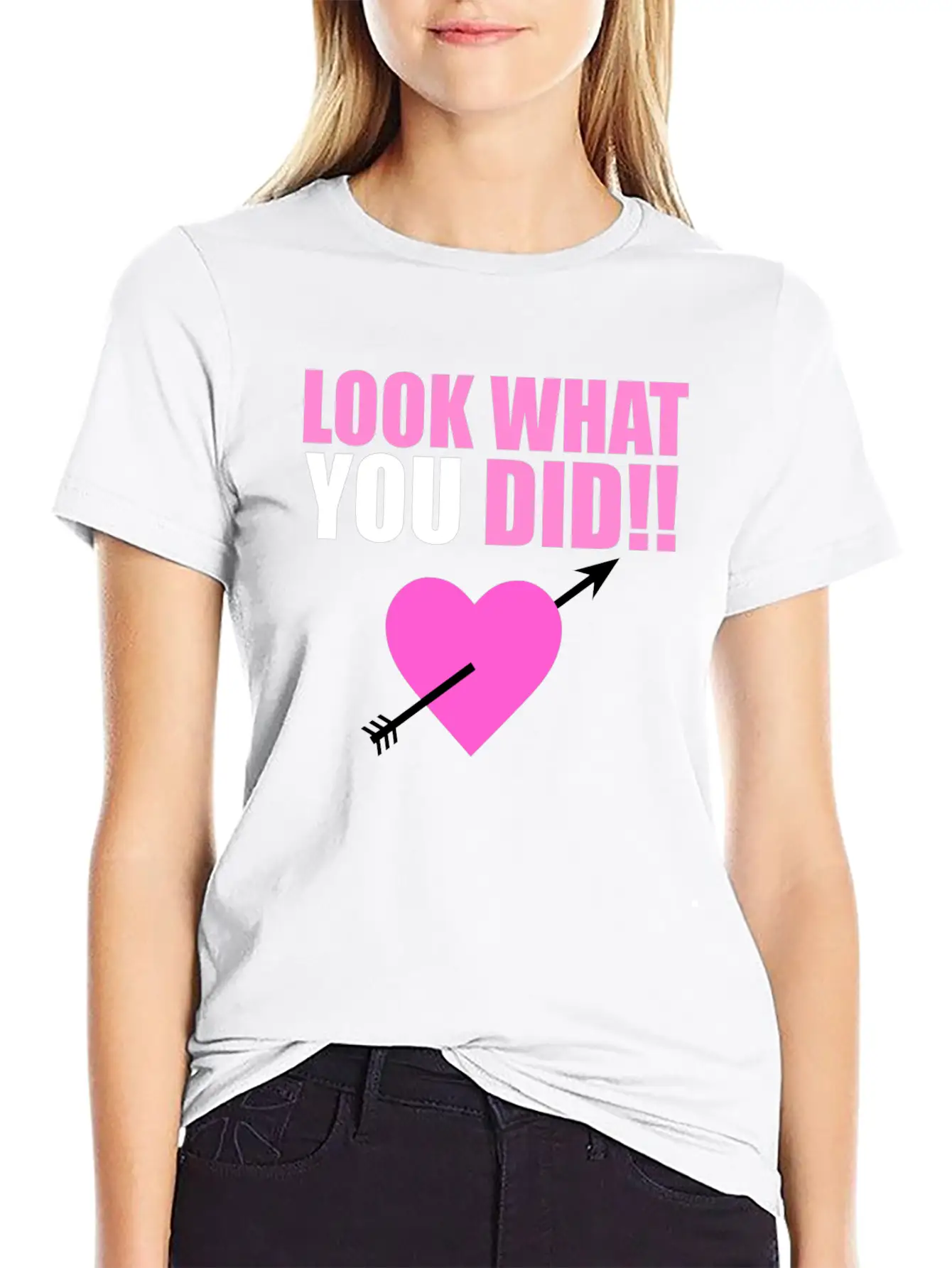 Heart Arrow Valentine Unisex Short Sleeve Soft Cotton T-Shirt – Casual Everyday Wear