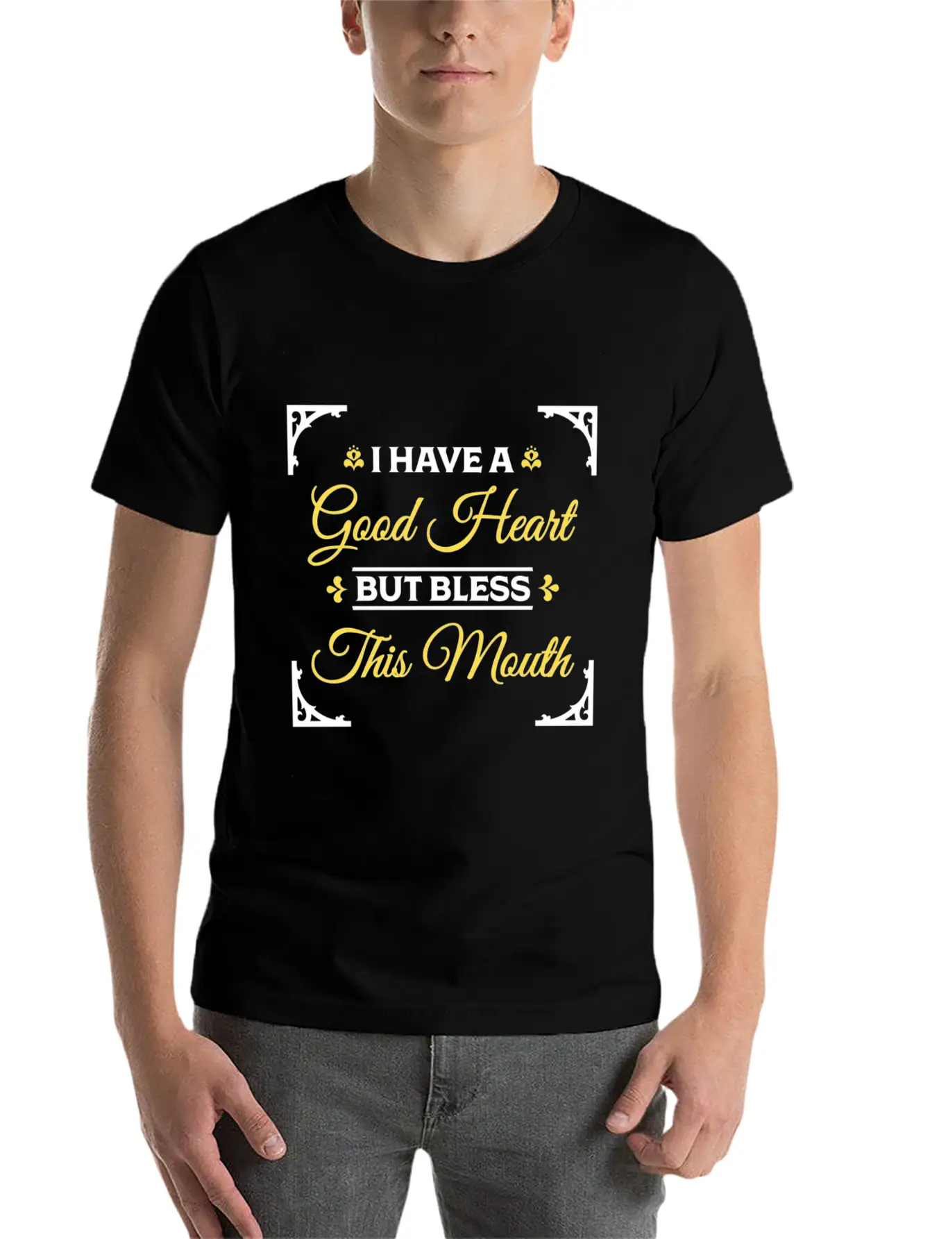 Heart But Bless This Mouth - Cory Music Unisex Short Sleeve Soft Cotton T-Shirt – Casual Everyday Wear