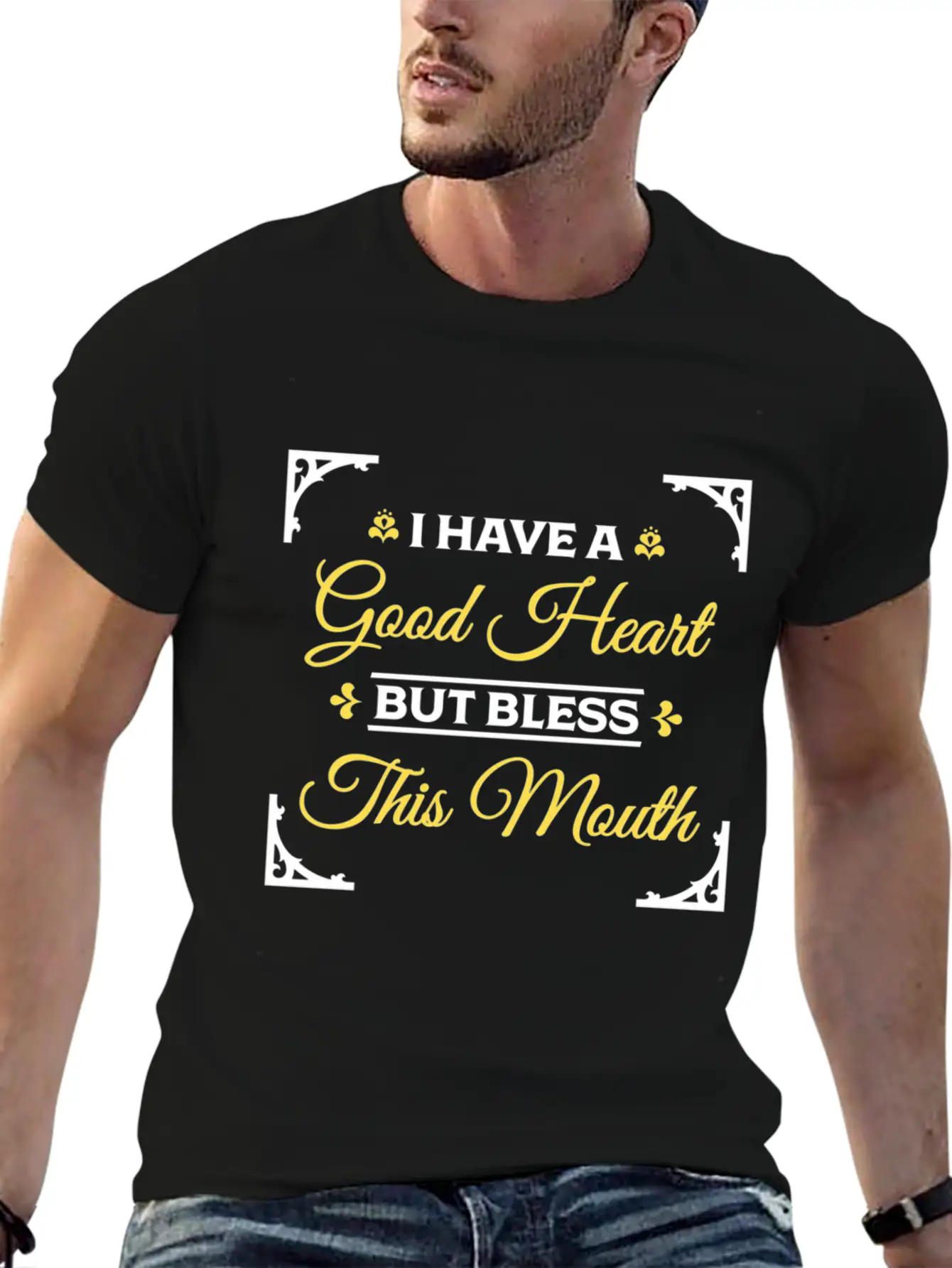 Heart But Bless This Mouth - Cory Music Unisex Short Sleeve Soft Cotton T-Shirt – Casual Everyday Wear