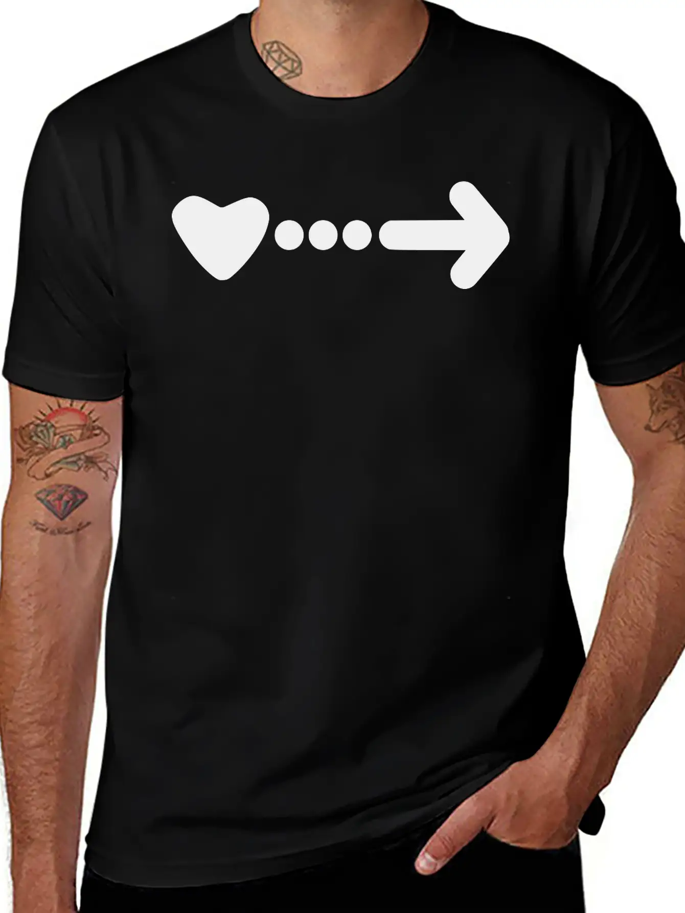 Heart Dots & Arrow Timeless Short Sleeve Tee – Comfy And Minimalist Design