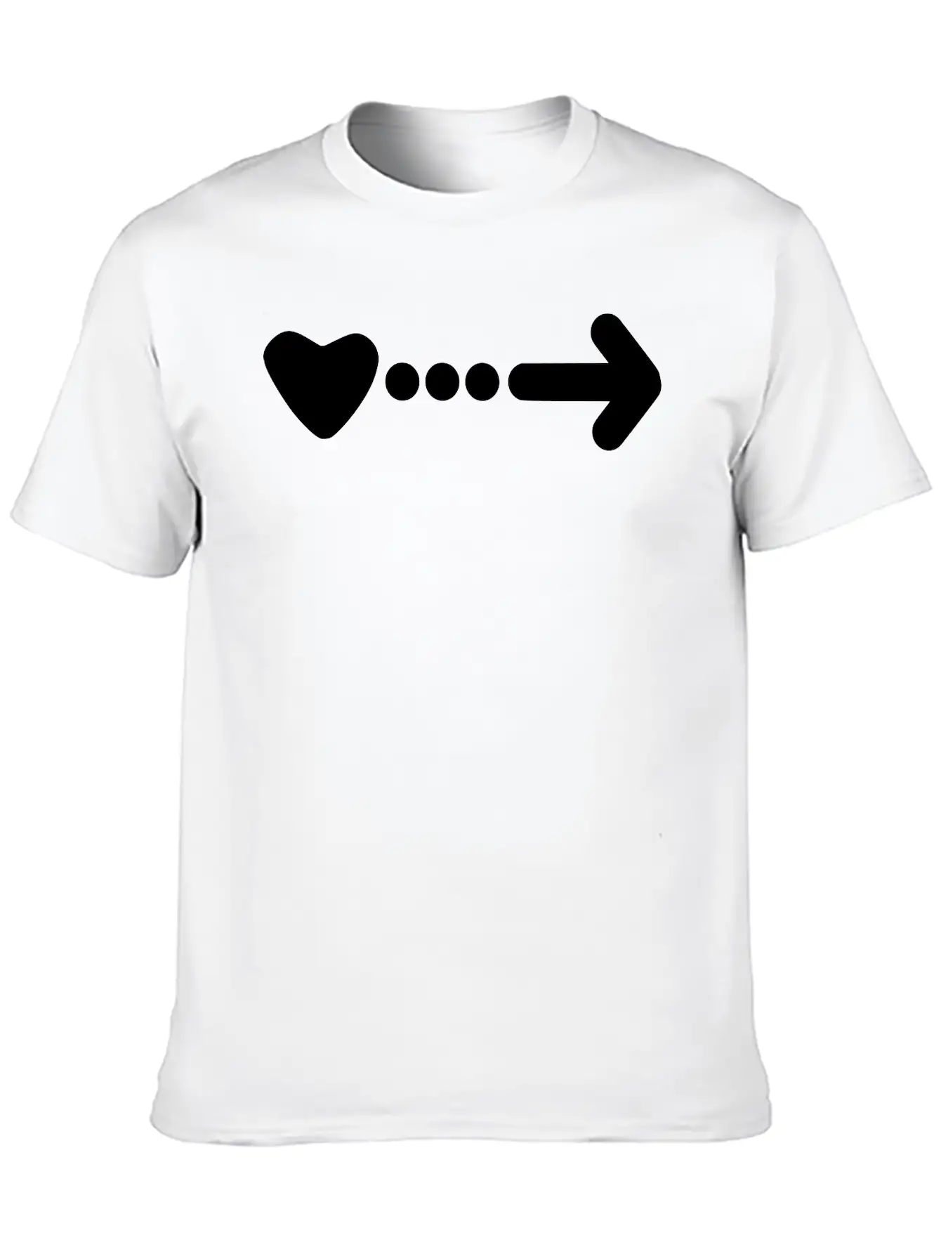 Heart Dots & Arrow Timeless Short Sleeve Tee – Comfy And Minimalist Design