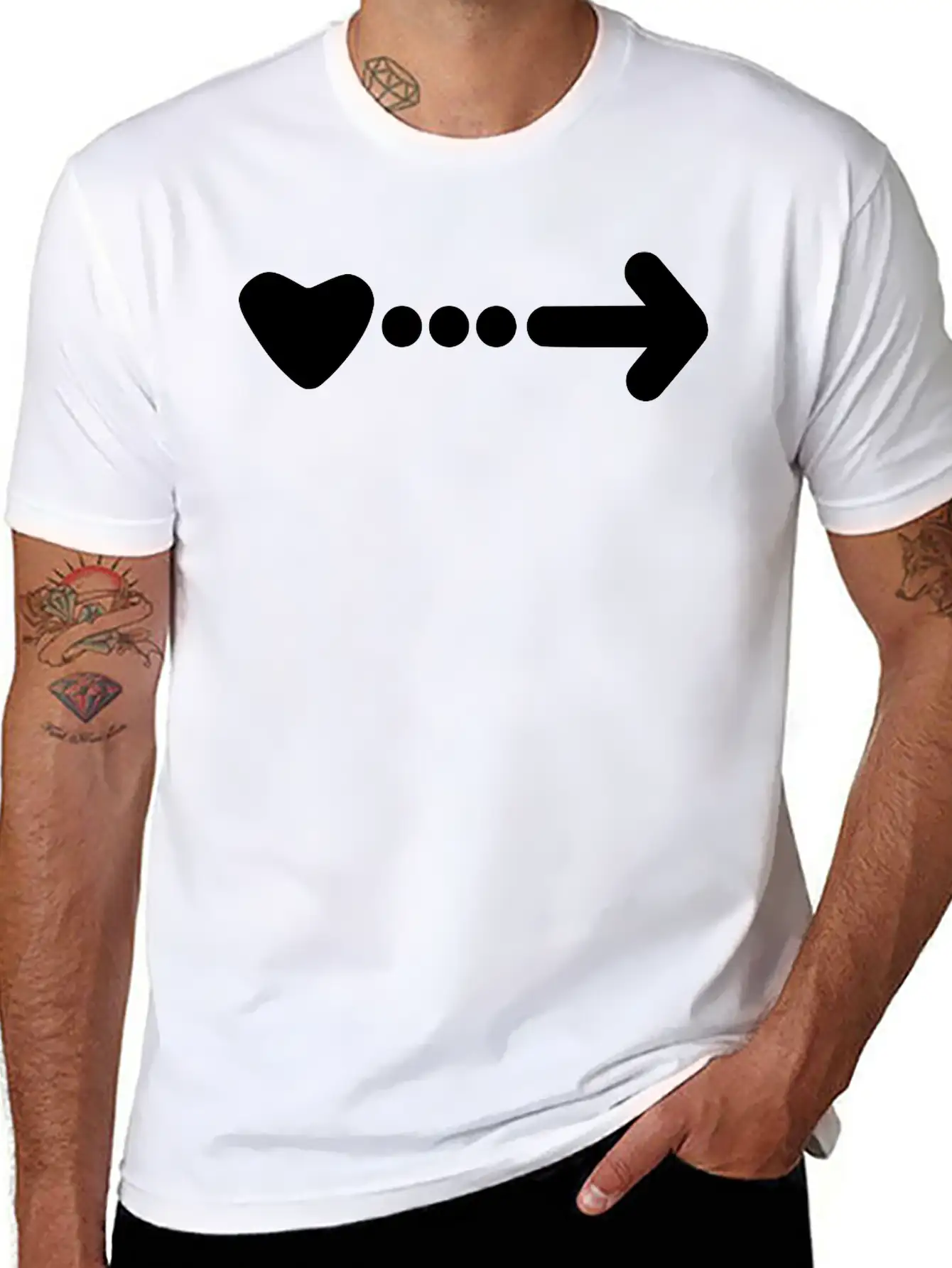 Heart Dots & Arrow Timeless Short Sleeve Tee – Comfy And Minimalist Design