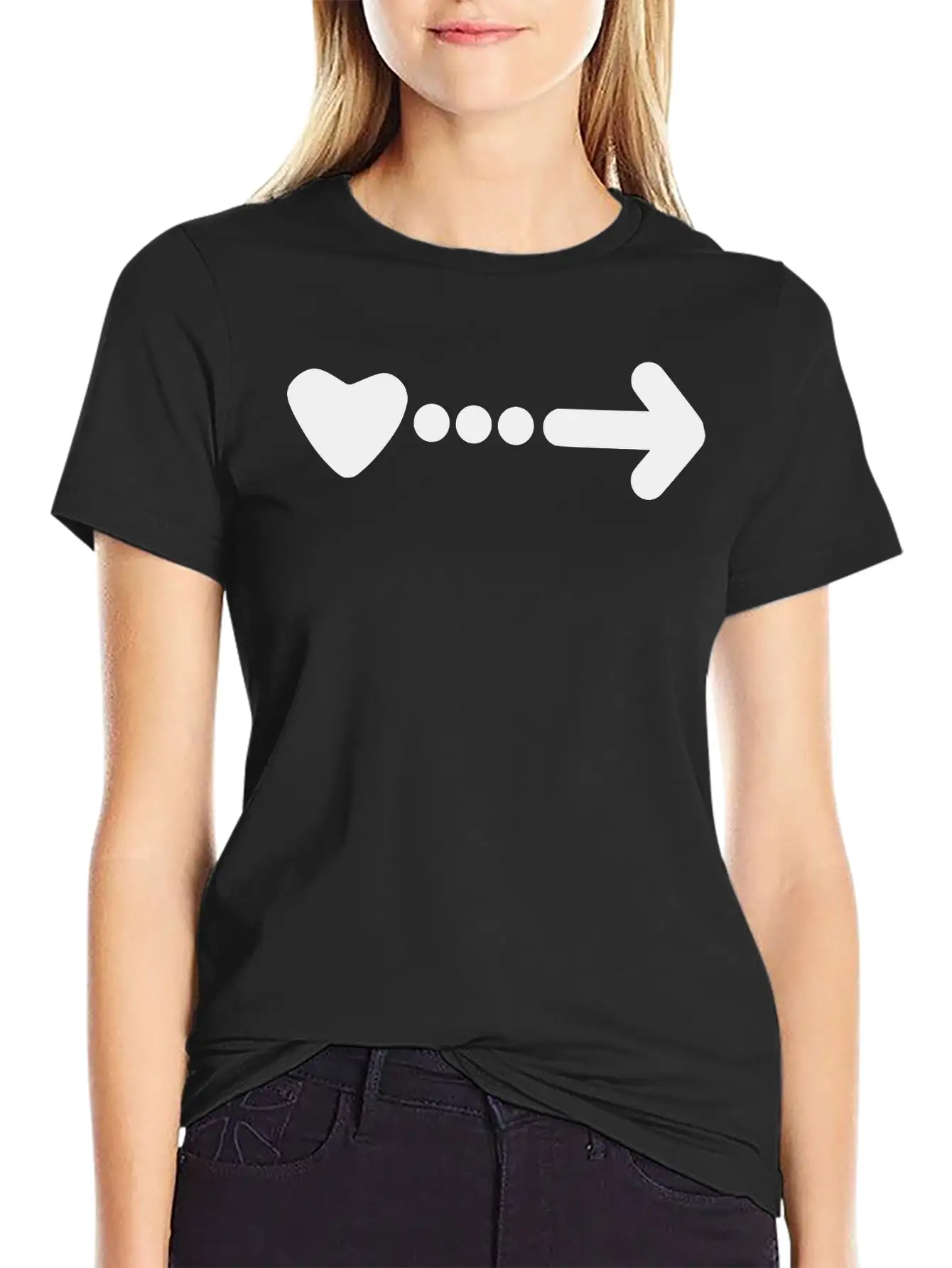 Heart Dots & Arrow Timeless Short Sleeve Tee – Comfy And Minimalist Design