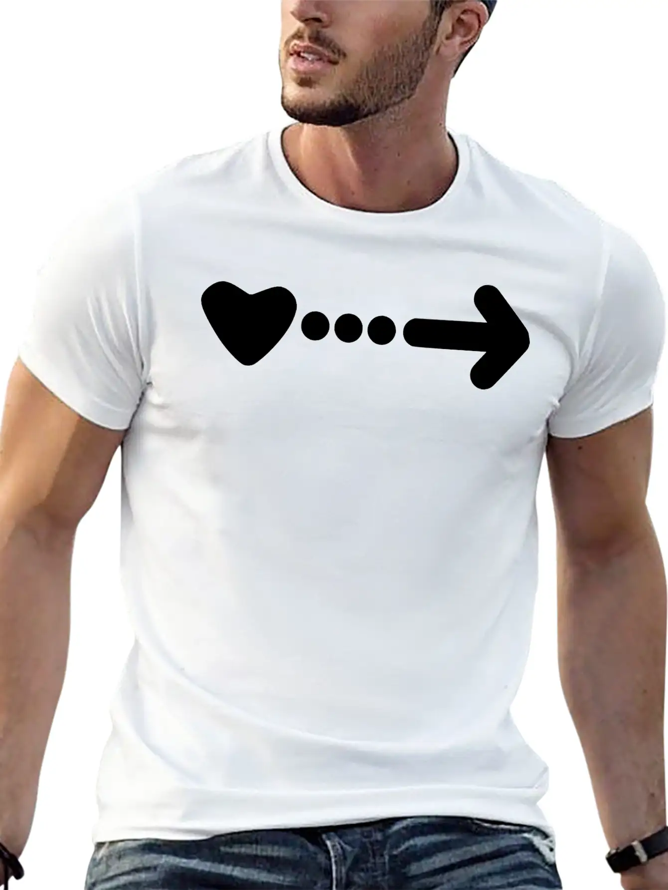 Heart Dots & Arrow Timeless Short Sleeve Tee – Comfy And Minimalist Design