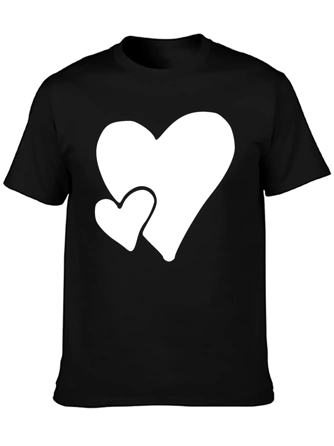 Heart Emojis Sketch Unisex Casual T-Shirt – Clean Design For Daily Comfort