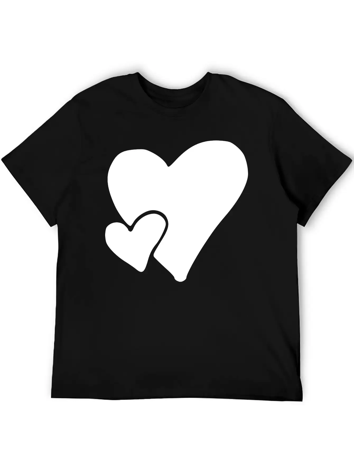 Heart Emojis Sketch Unisex Casual T-Shirt – Clean Design For Daily Comfort