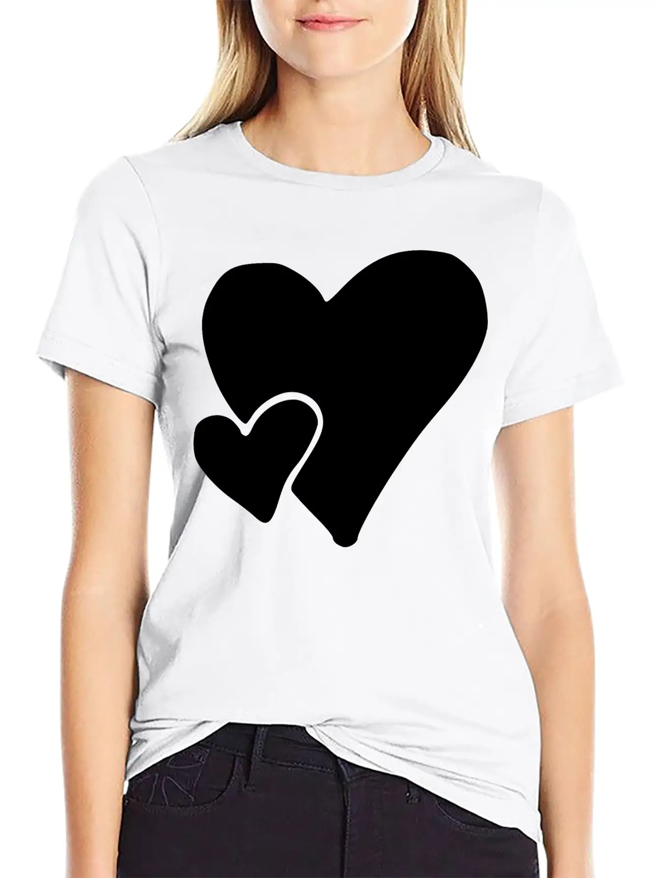 Heart Emojis Sketch Unisex Casual T-Shirt – Clean Design For Daily Comfort