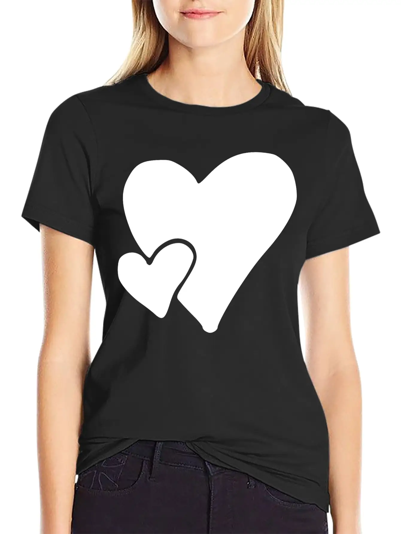 Heart Emojis Sketch Unisex Casual T-Shirt – Clean Design For Daily Comfort