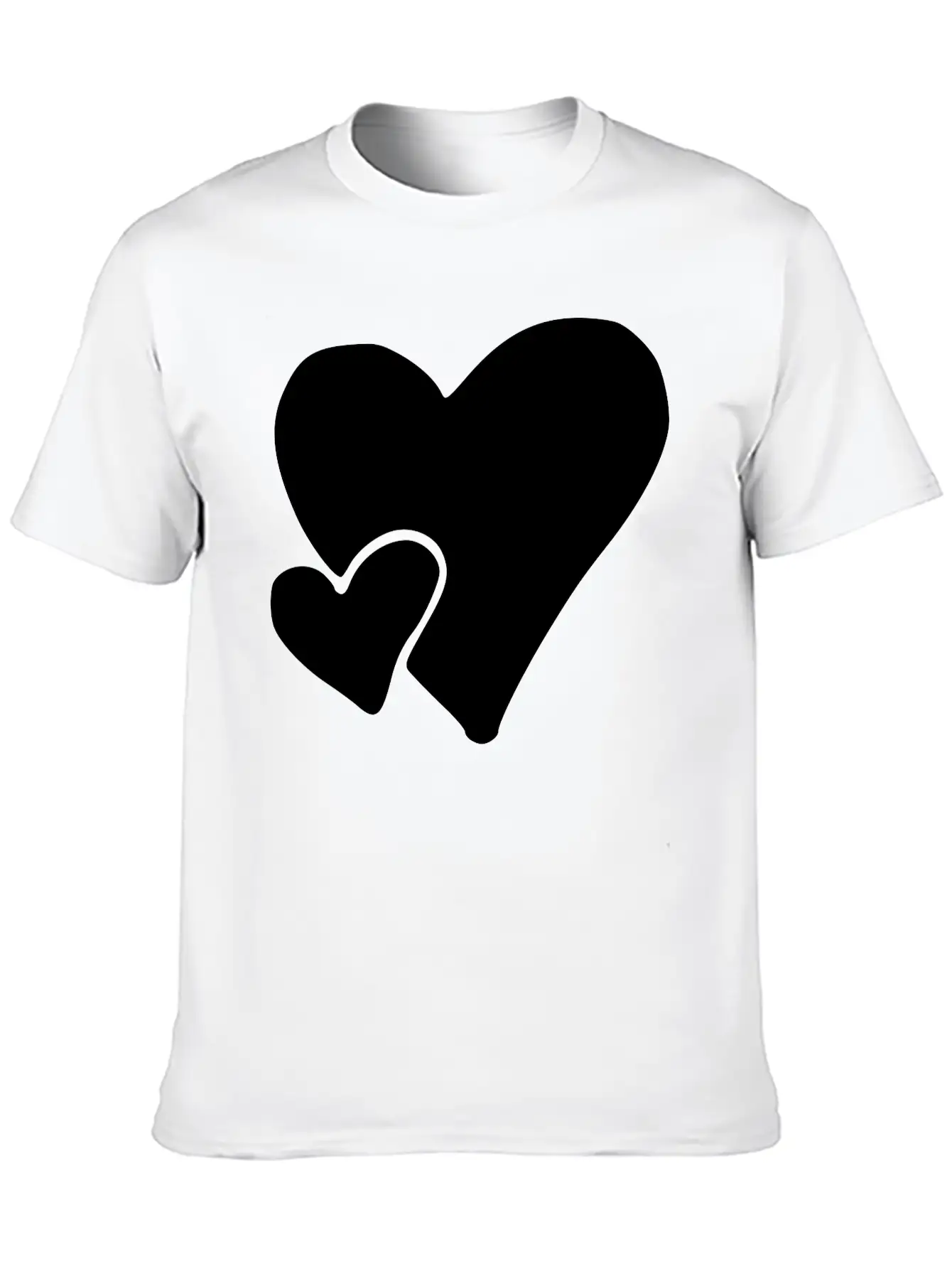 Heart Emojis Sketch Unisex Casual T-Shirt – Clean Design For Daily Comfort