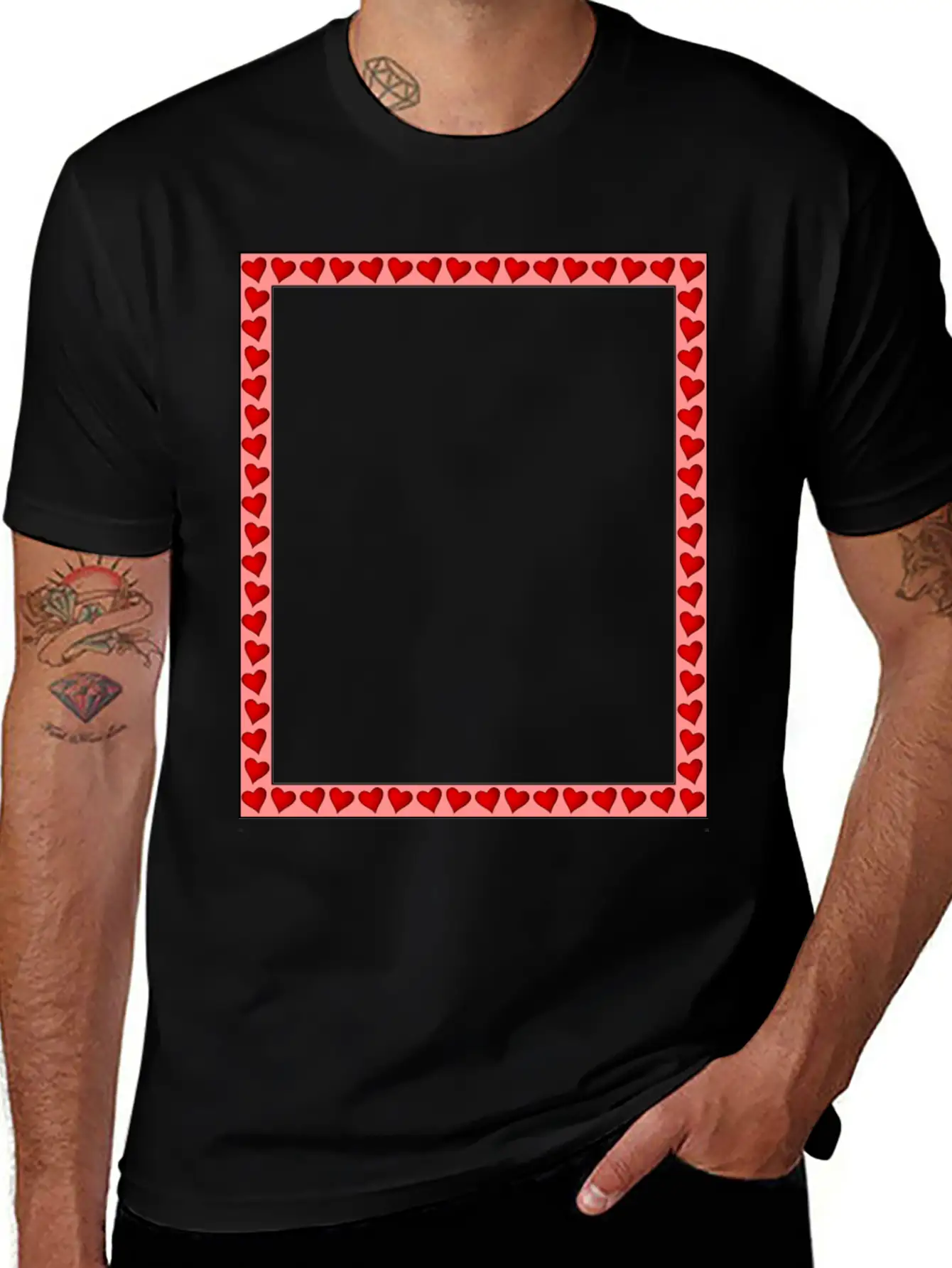 Heart Frame Comfortable Minimalist Graphic Tee – Summer Style Essential