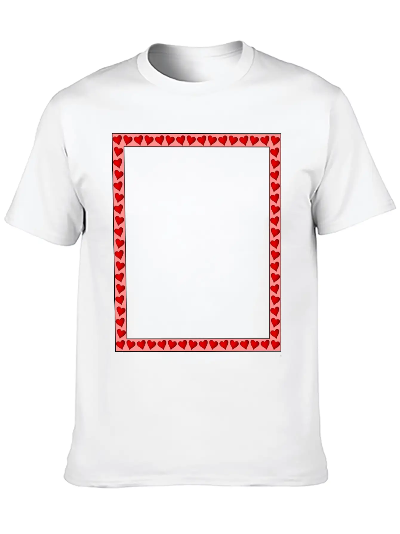 Heart Frame Comfortable Minimalist Graphic Tee – Summer Style Essential