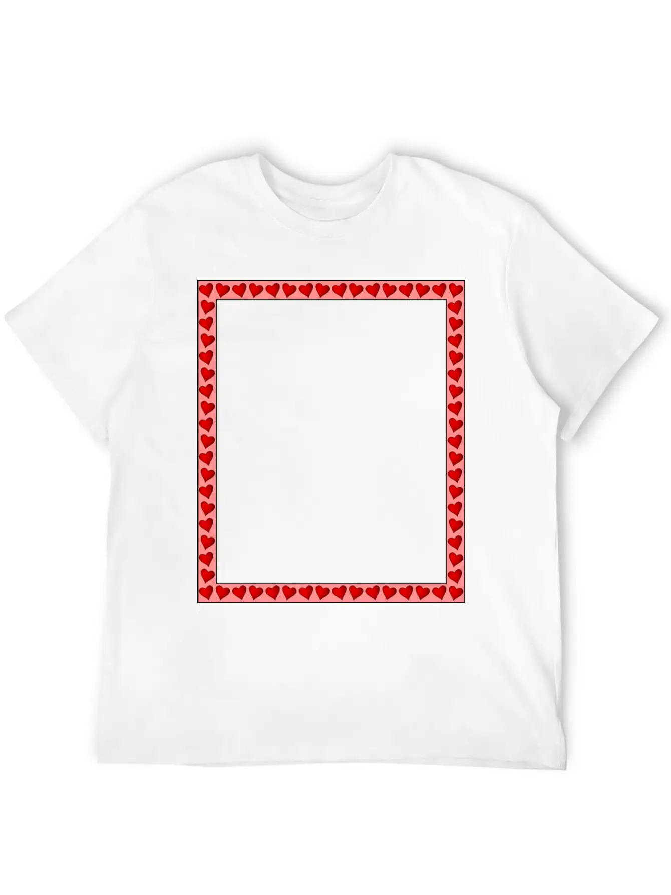 Heart Frame Comfortable Minimalist Graphic Tee – Summer Style Essential