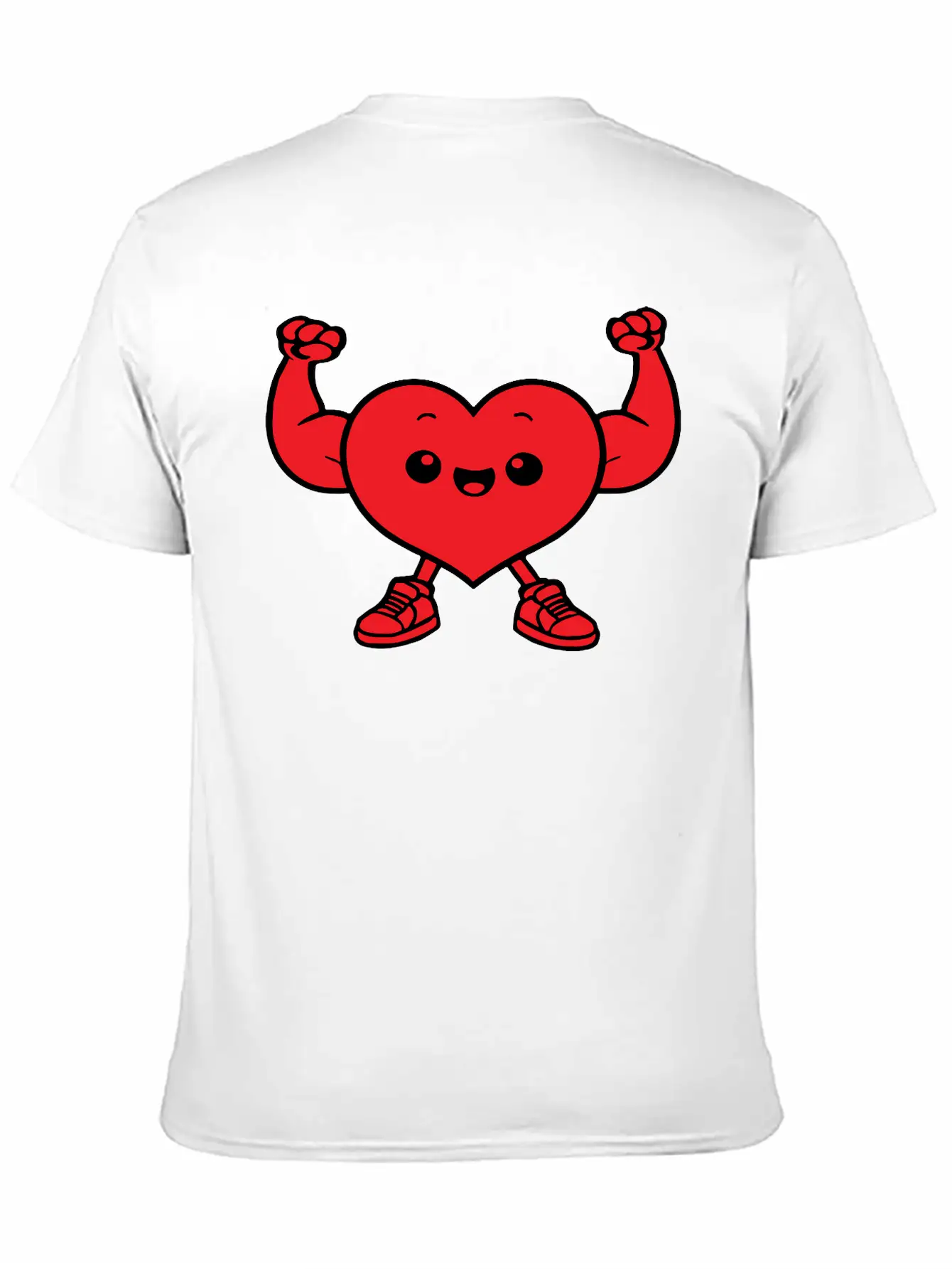Heart Funny Drawing Unisex Short Sleeve Soft Cotton T-Shirt – Casual Everyday Wear