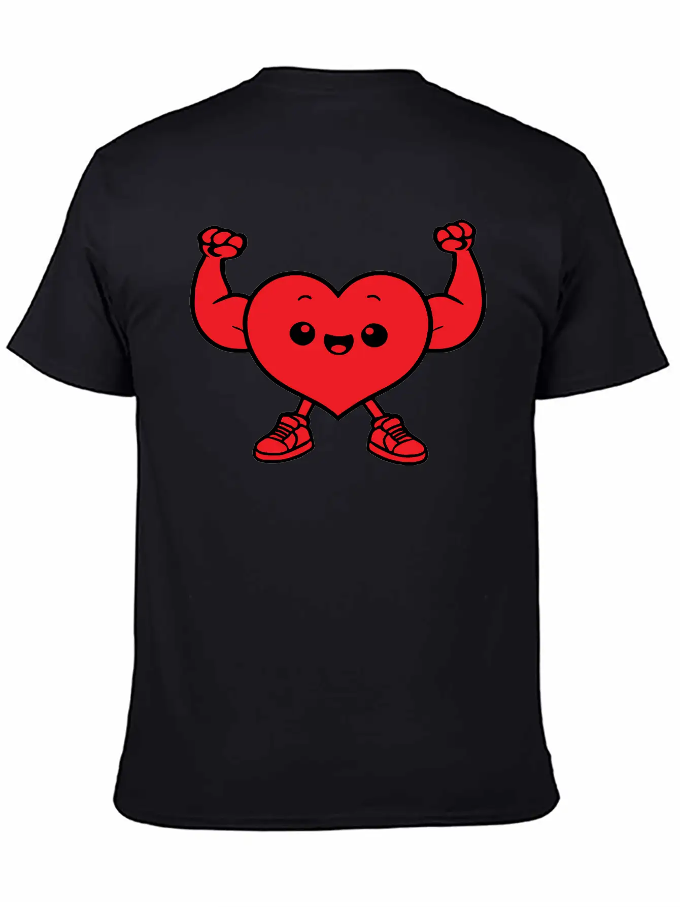 Heart Funny Drawing Unisex Short Sleeve Soft Cotton T-Shirt – Casual Everyday Wear