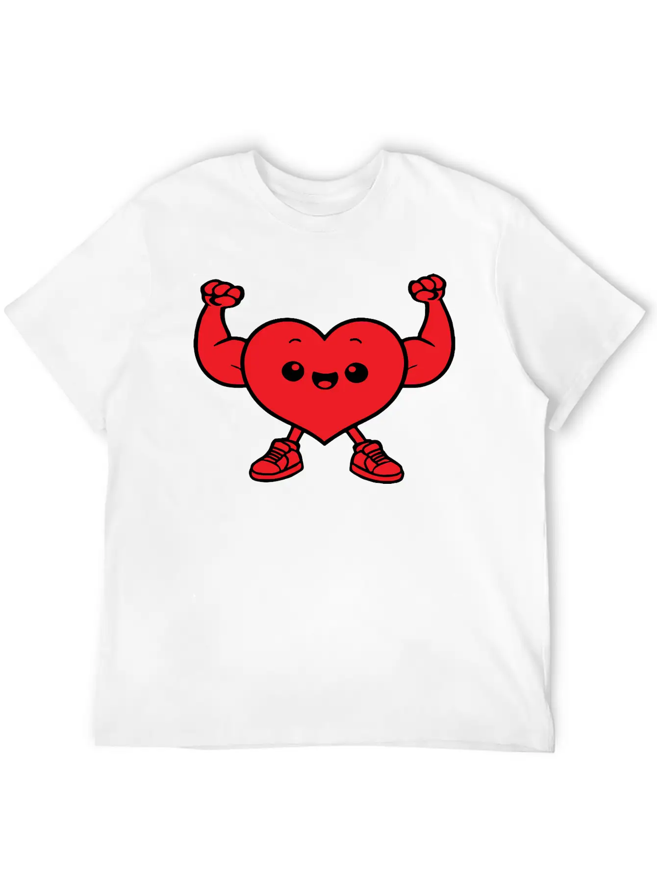 Heart Funny Drawing Unisex Short Sleeve Soft Cotton T-Shirt – Casual Everyday Wear