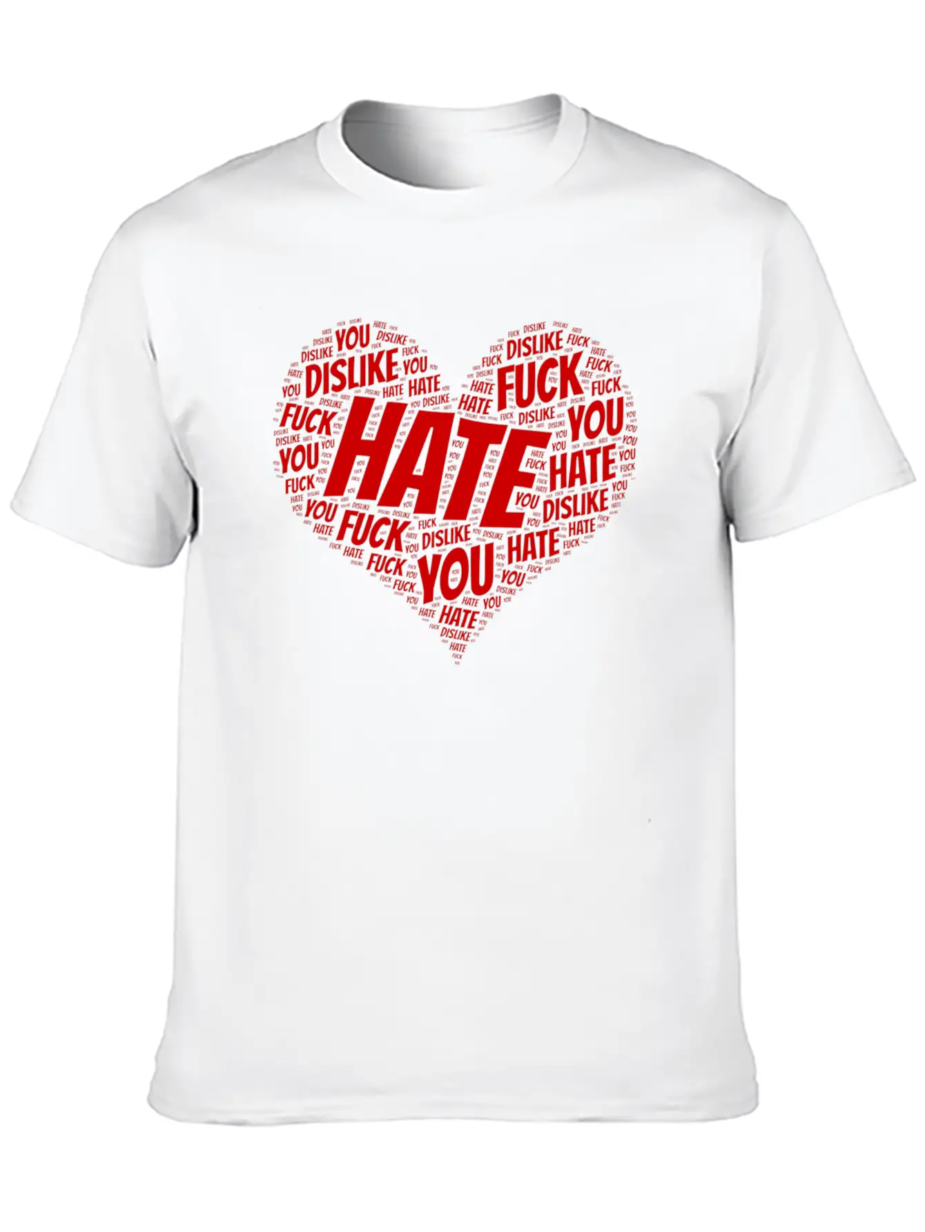 Heart Hate Comfortable Minimalist Graphic Tee – Summer Style Essential