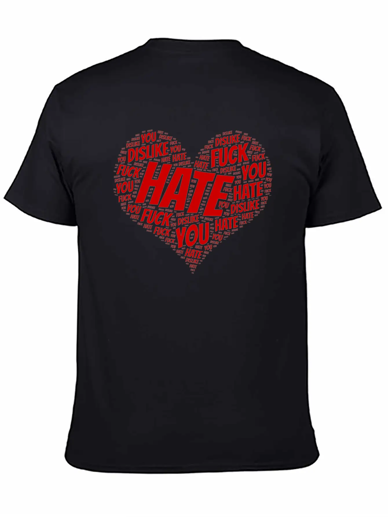 Heart Hate Comfortable Minimalist Graphic Tee – Summer Style Essential