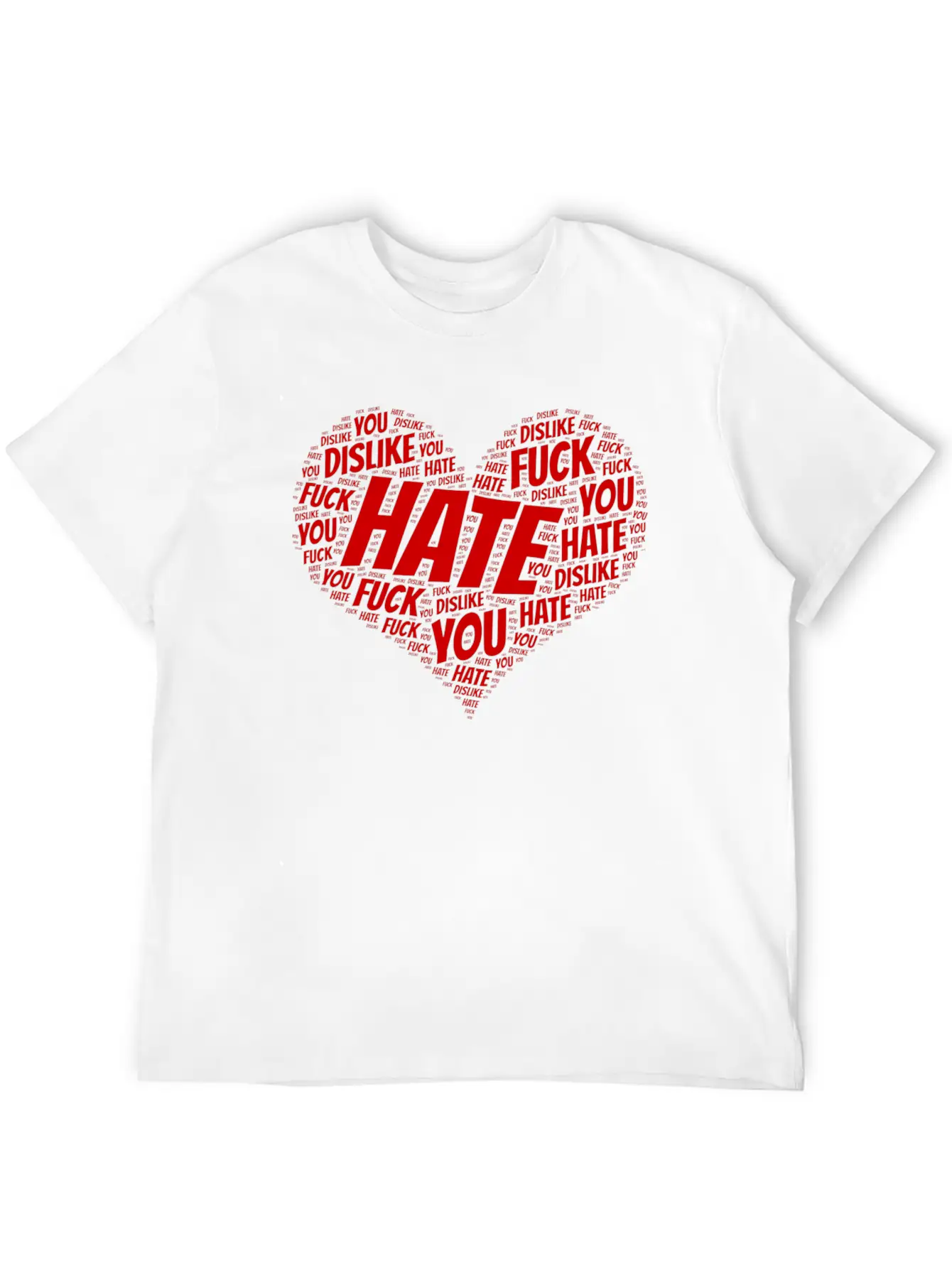 Heart Hate Comfortable Minimalist Graphic Tee – Summer Style Essential