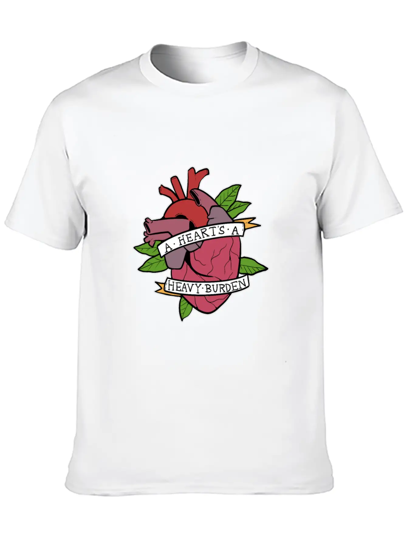 Heart Heavy Burden Motivated And Inspired Gift Comfortable Minimalist Graphic Tee – Summer Style Essential