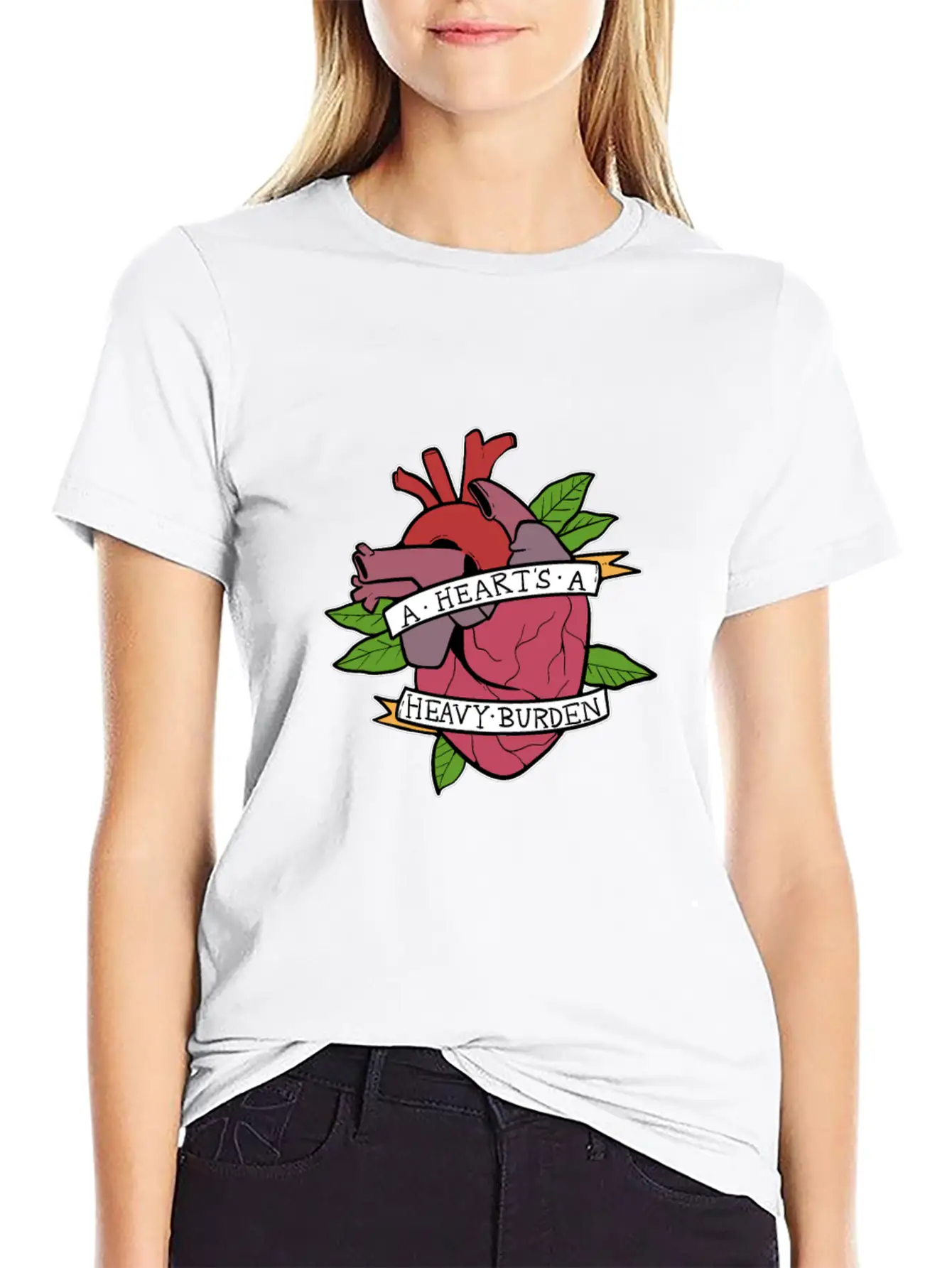 Heart Heavy Burden Motivated And Inspired Gift Comfortable Minimalist Graphic Tee – Summer Style Essential