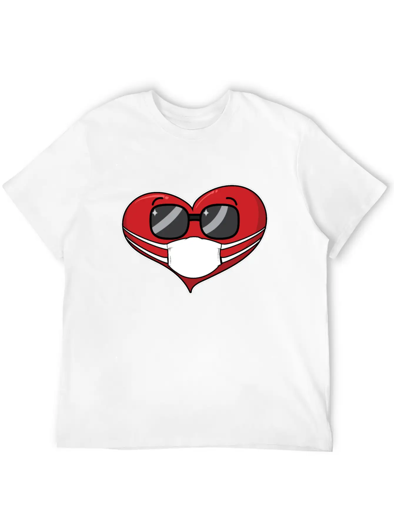 Heart In A Mask Pandemic Valentines Day Timeless Short Sleeve Tee – Comfy And Minimalist Design