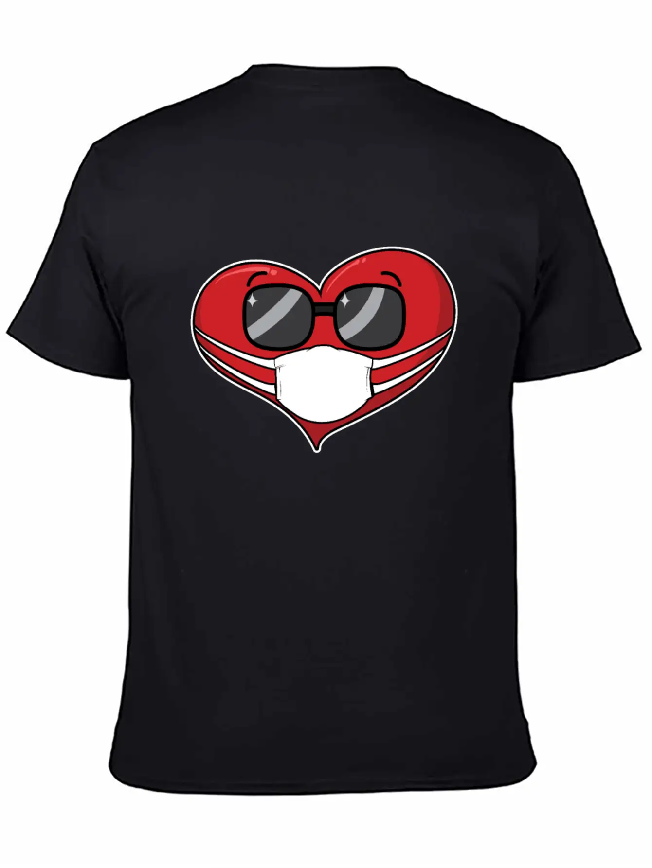 Heart In A Mask Pandemic Valentines Day Timeless Short Sleeve Tee – Comfy And Minimalist Design