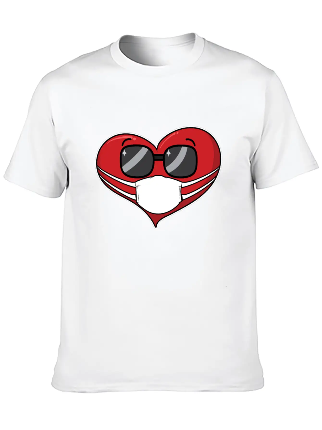 Heart In A Mask Pandemic Valentines Day Timeless Short Sleeve Tee – Comfy And Minimalist Design