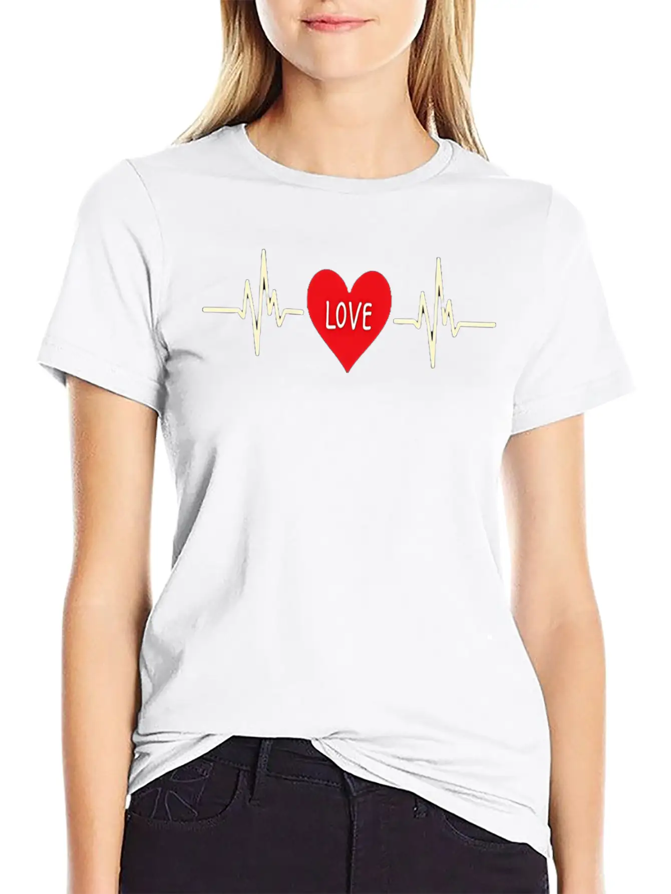 Heart Of Love Basic Graphic T-Shirt – Daily Comfort In Soft Cotton