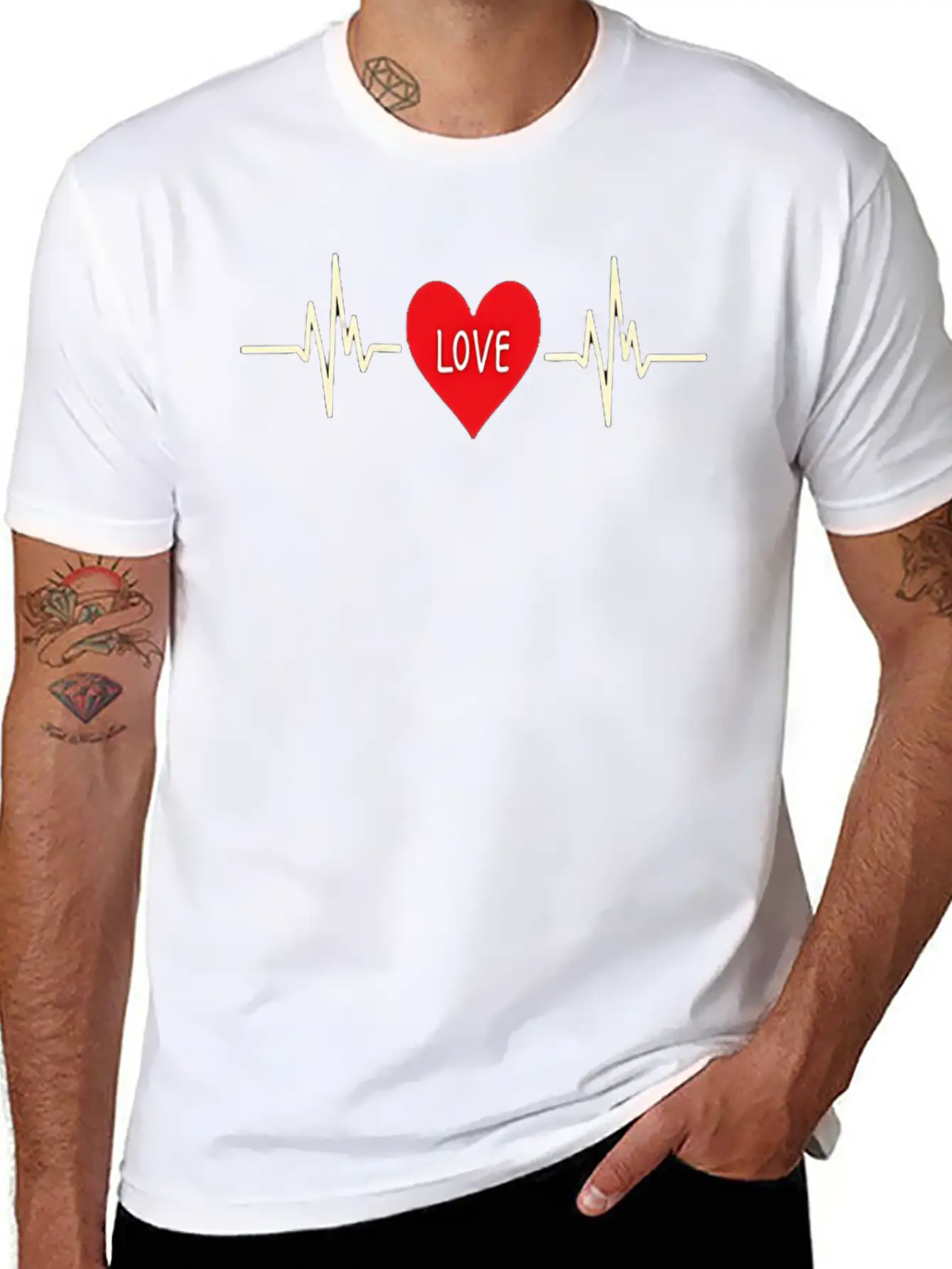 Heart Of Love Basic Graphic T-Shirt – Daily Comfort In Soft Cotton