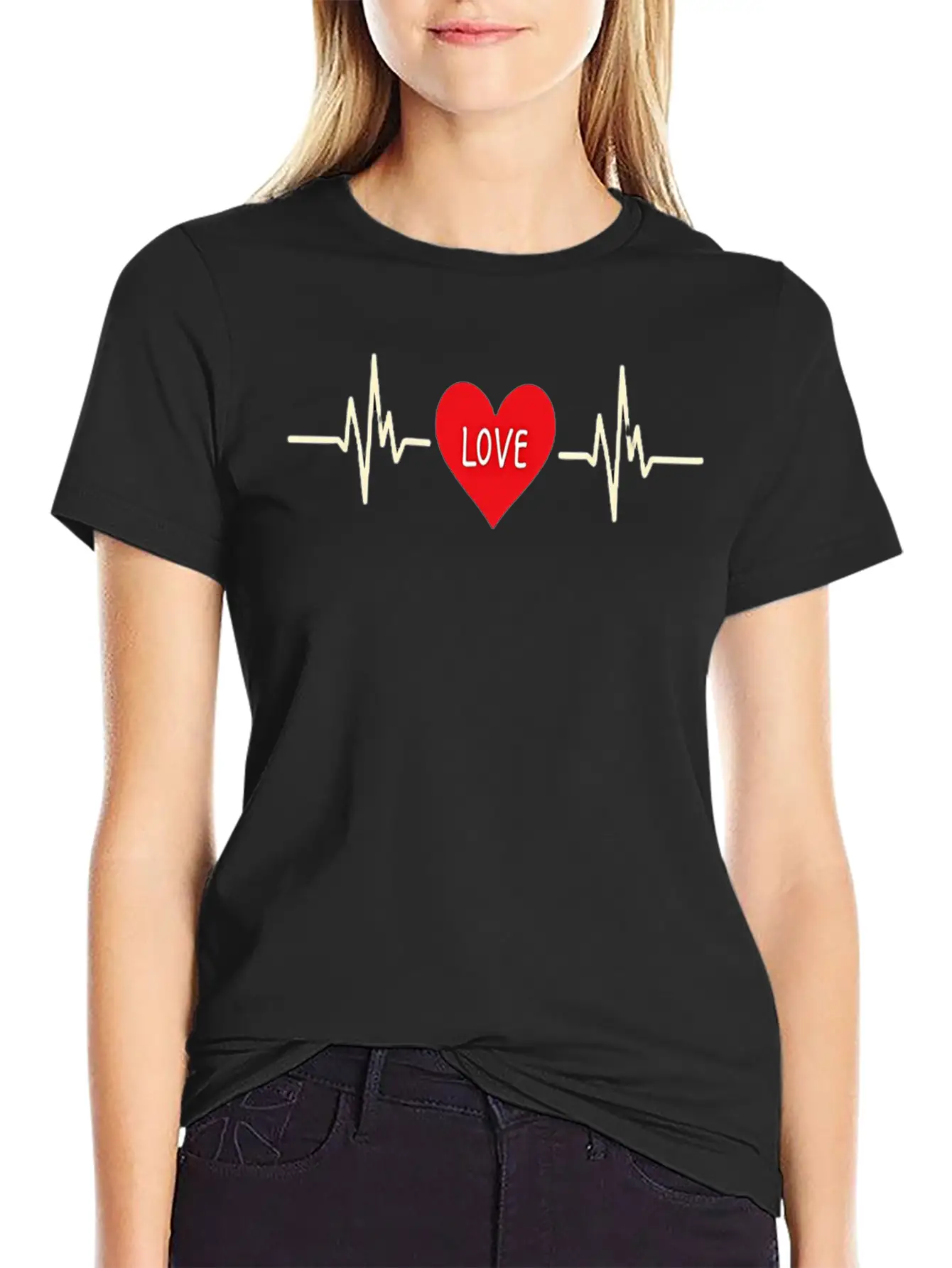 Heart Of Love Basic Graphic T-Shirt – Daily Comfort In Soft Cotton