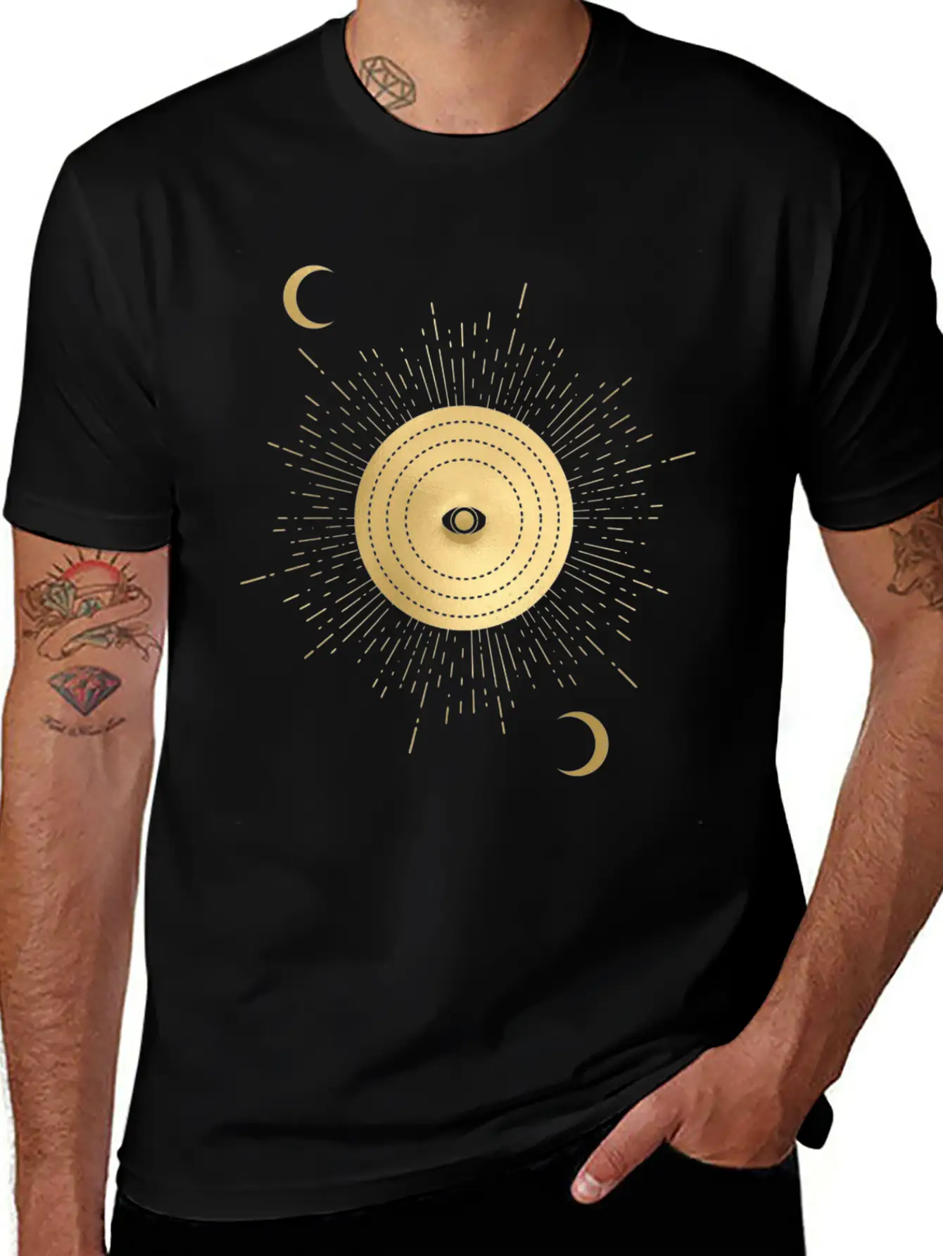 Heart Roses Occult Skullmystic T-shirt Blackcraft Timeless Short Sleeve Tee – Comfy And Minimalist Design