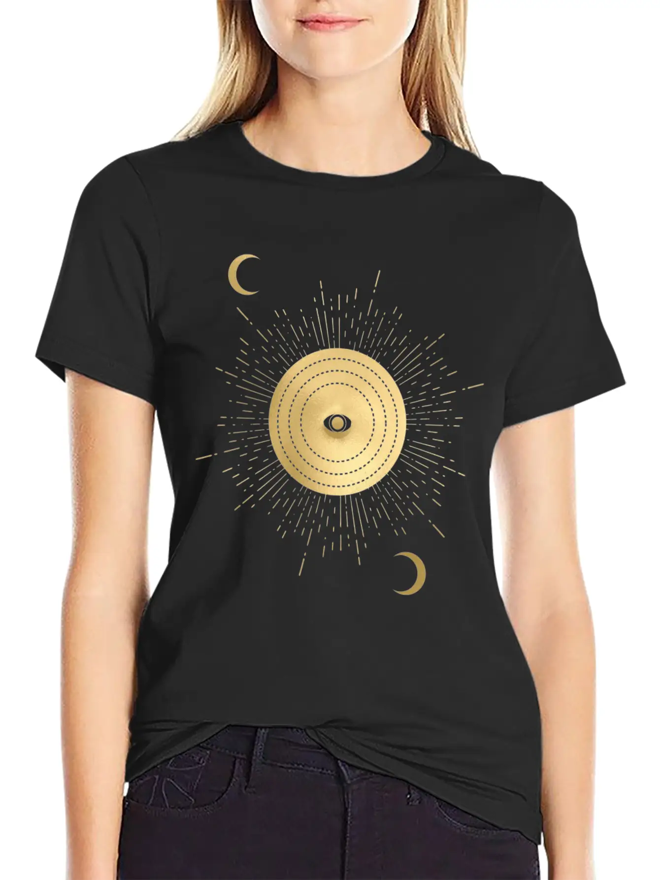 Heart Roses Occult Skullmystic T-shirt Blackcraft Timeless Short Sleeve Tee – Comfy And Minimalist Design