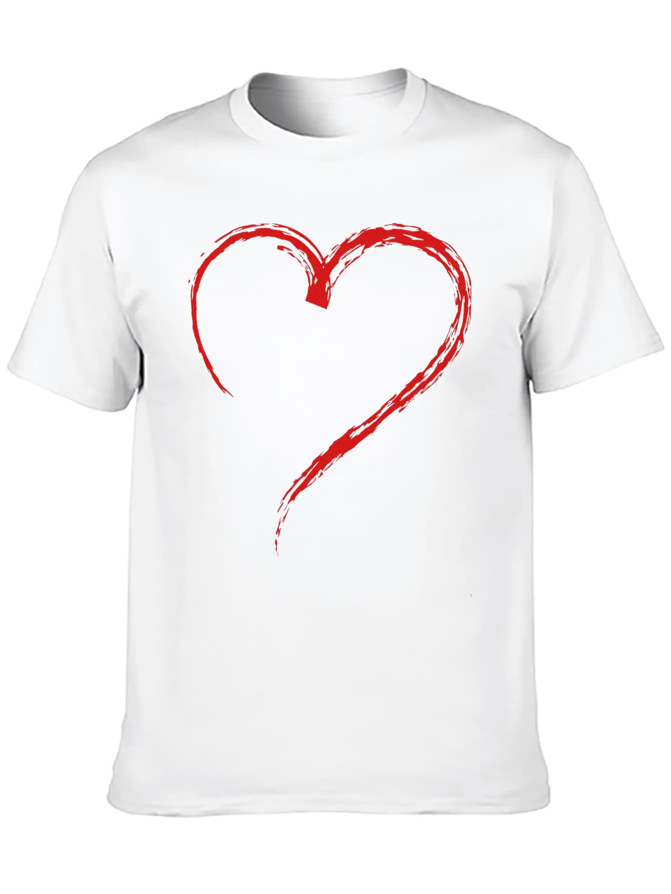 Heart Sketch 1c Stylish Everyday T-Shirt – Unisex Basic Cotton Tee