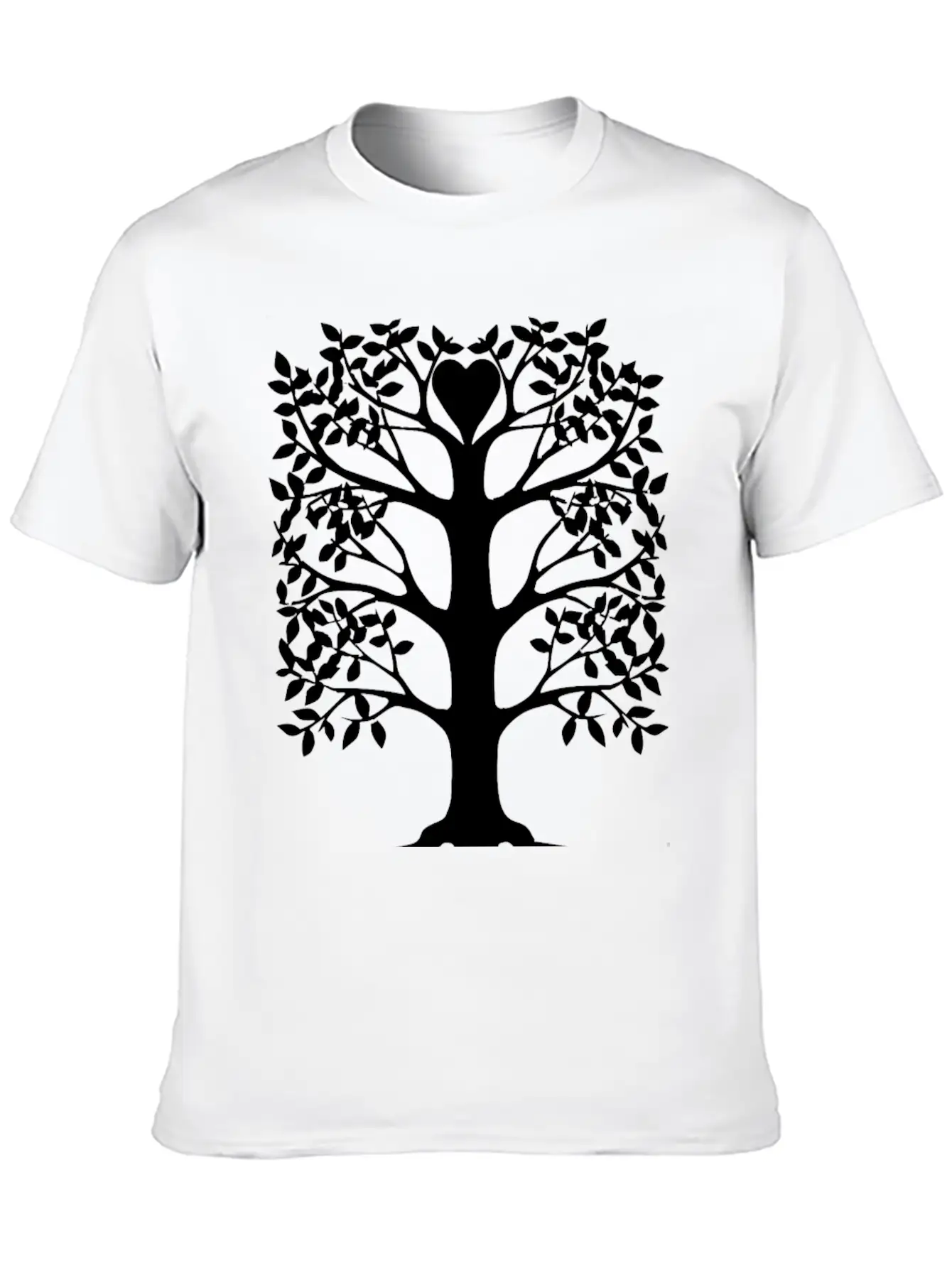 Heart Tree With Roots Unisex Short Sleeve Soft Cotton T-Shirt – Casual Everyday Wear
