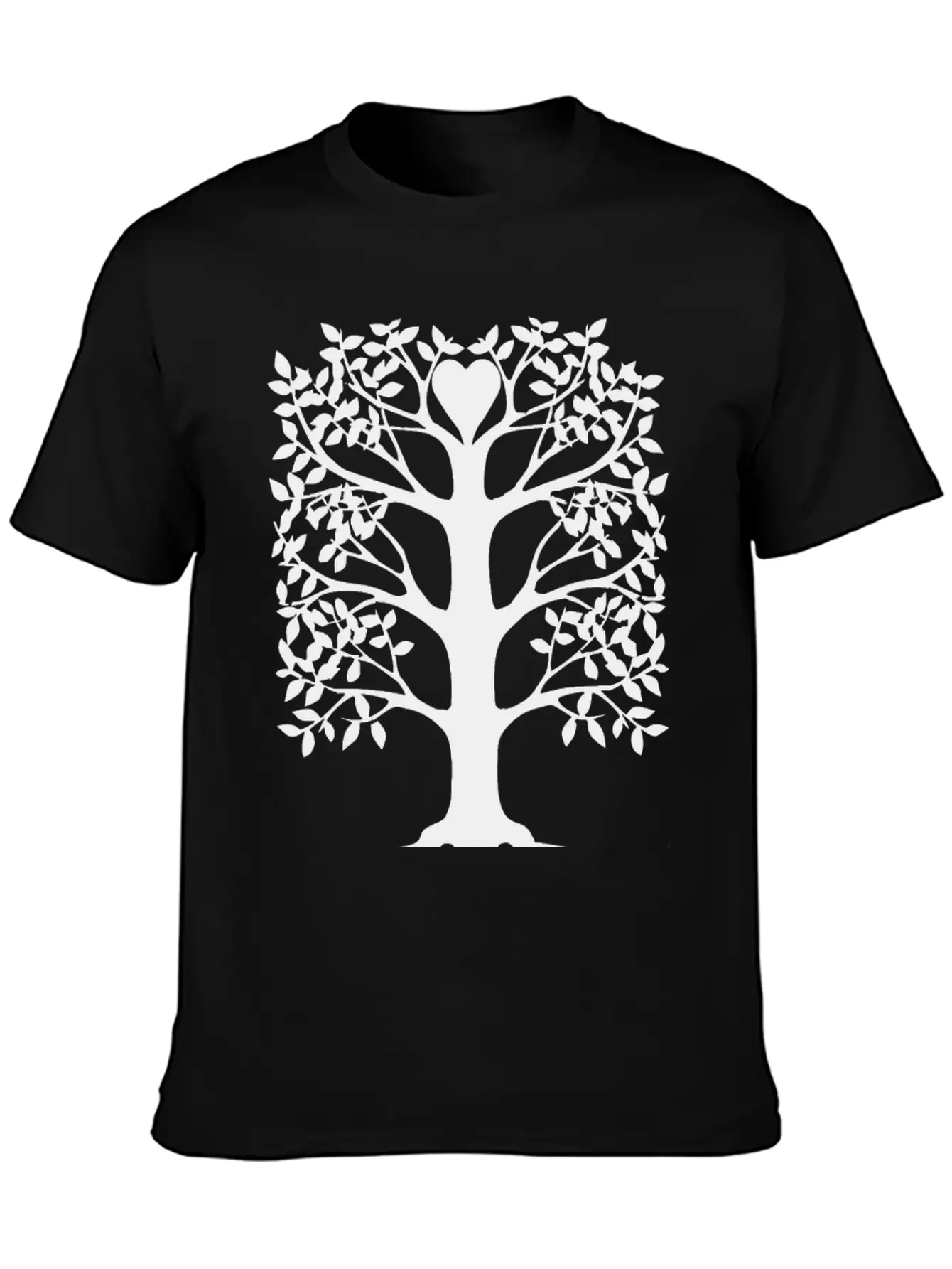 Heart Tree With Roots Unisex Short Sleeve Soft Cotton T-Shirt – Casual Everyday Wear