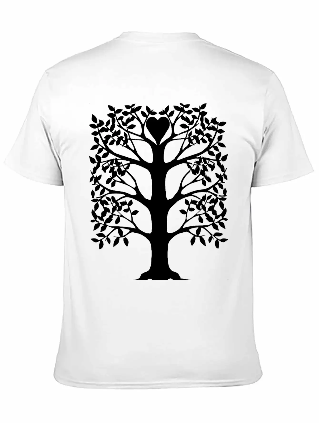 Heart Tree With Roots Unisex Short Sleeve Soft Cotton T-Shirt – Casual Everyday Wear