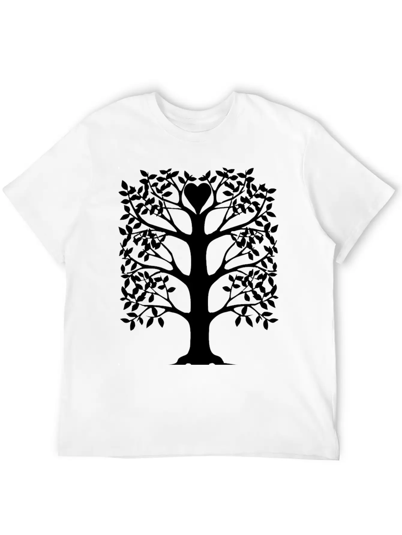 Heart Tree With Roots Unisex Short Sleeve Soft Cotton T-Shirt – Casual Everyday Wear