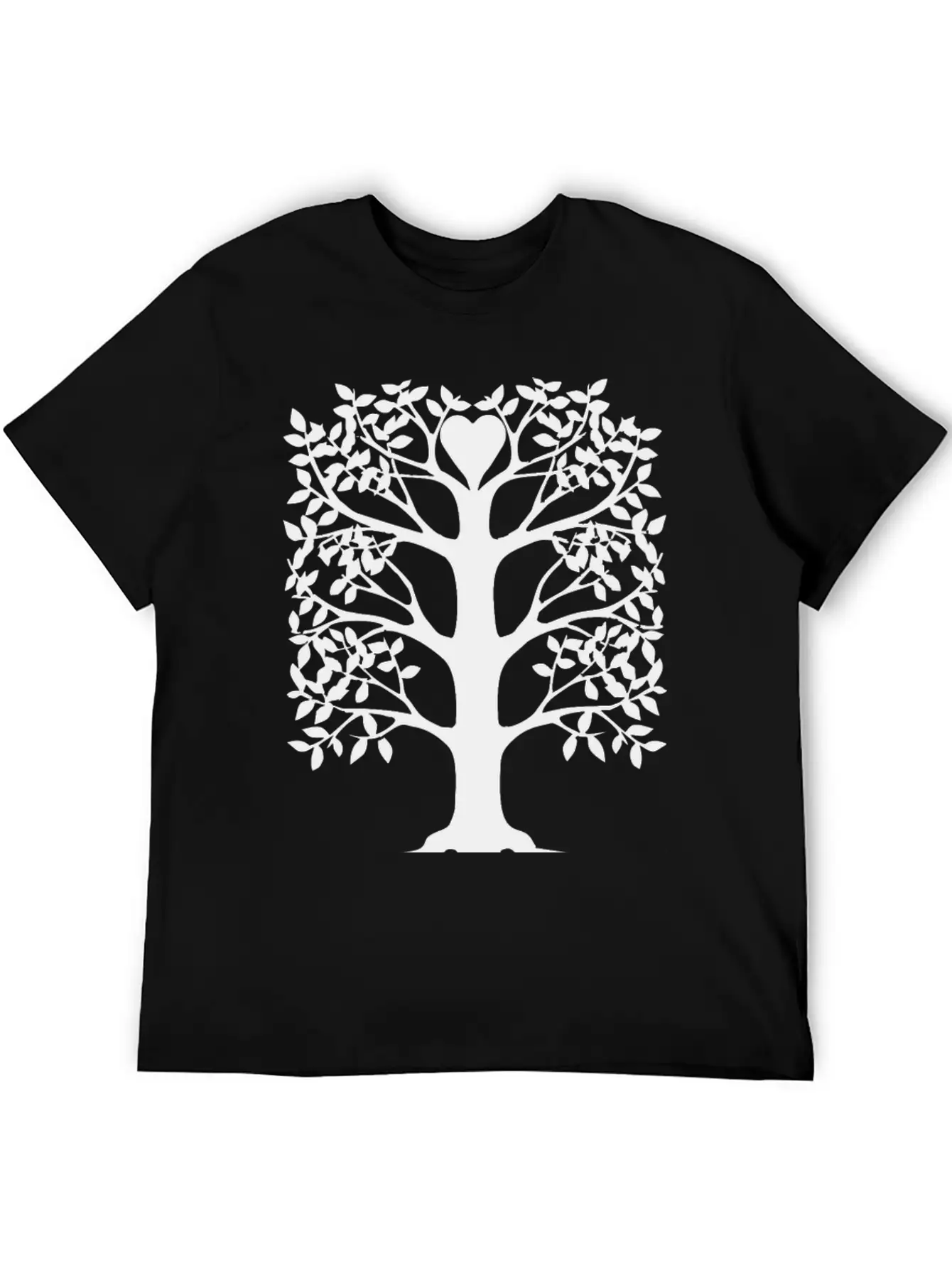 Heart Tree With Roots Unisex Short Sleeve Soft Cotton T-Shirt – Casual Everyday Wear