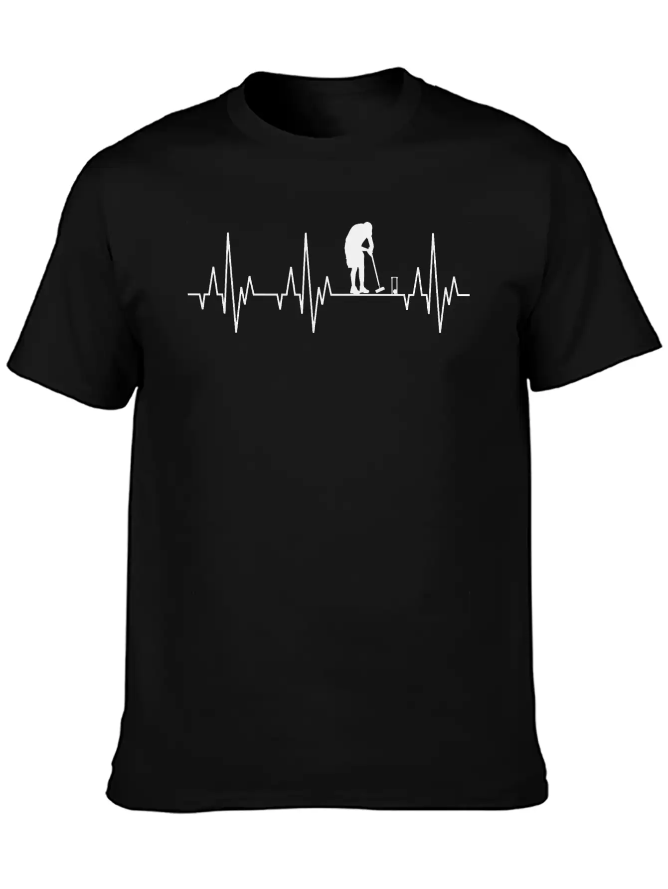 Heartbeat Croquet Crocket Player Game Sports Essential Unisex Summer Tee – Soft Cotton Casual Fit