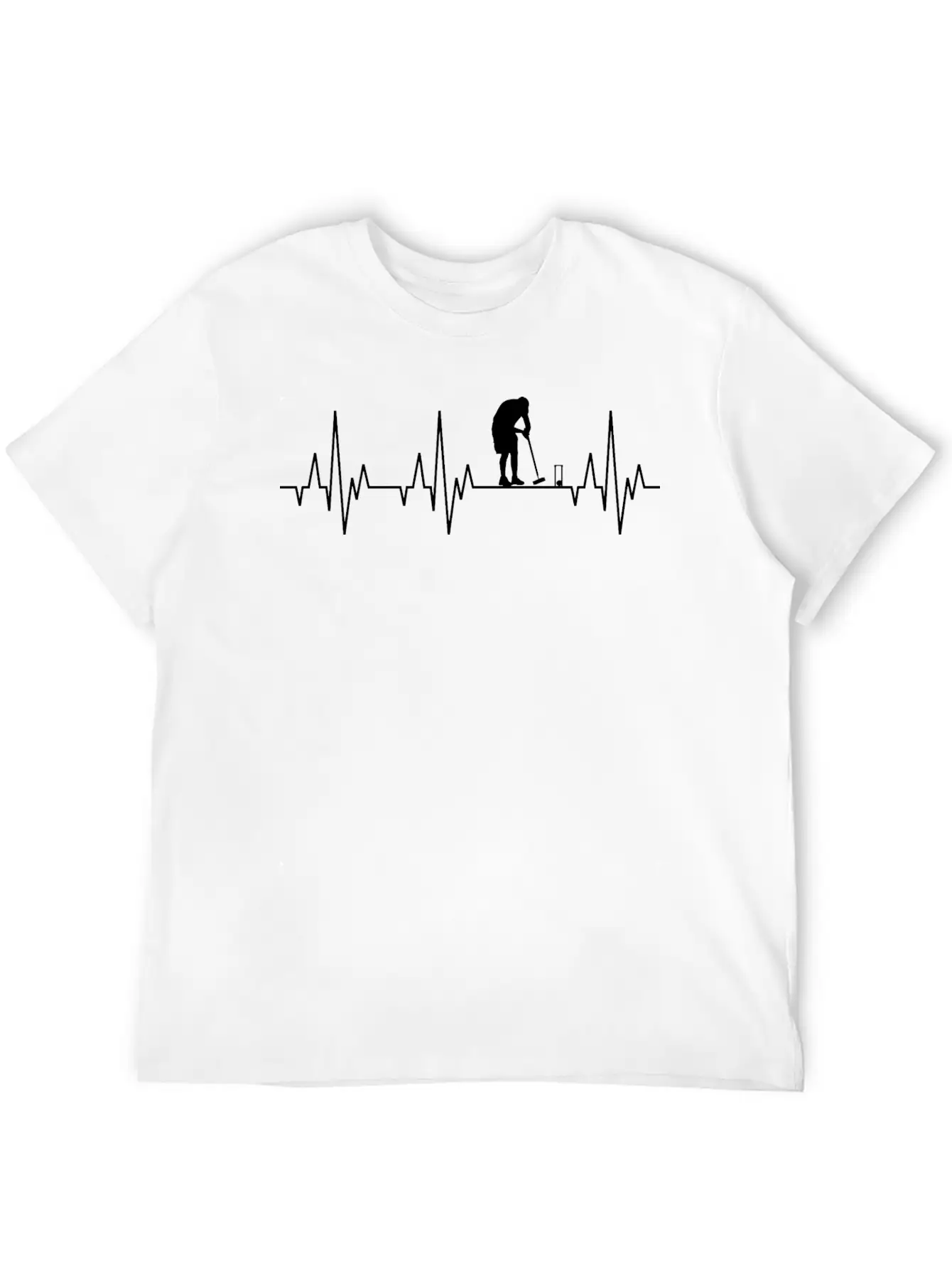 Heartbeat Croquet Crocket Player Game Sports Essential Unisex Summer Tee – Soft Cotton Casual Fit