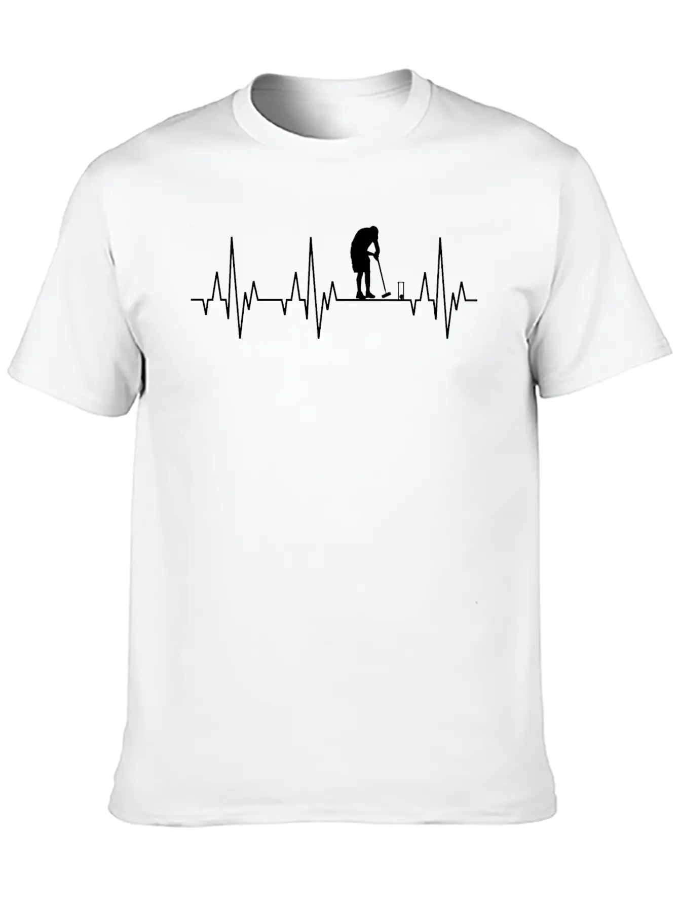 Heartbeat Croquet Crocket Player Game Sports Essential Unisex Summer Tee – Soft Cotton Casual Fit