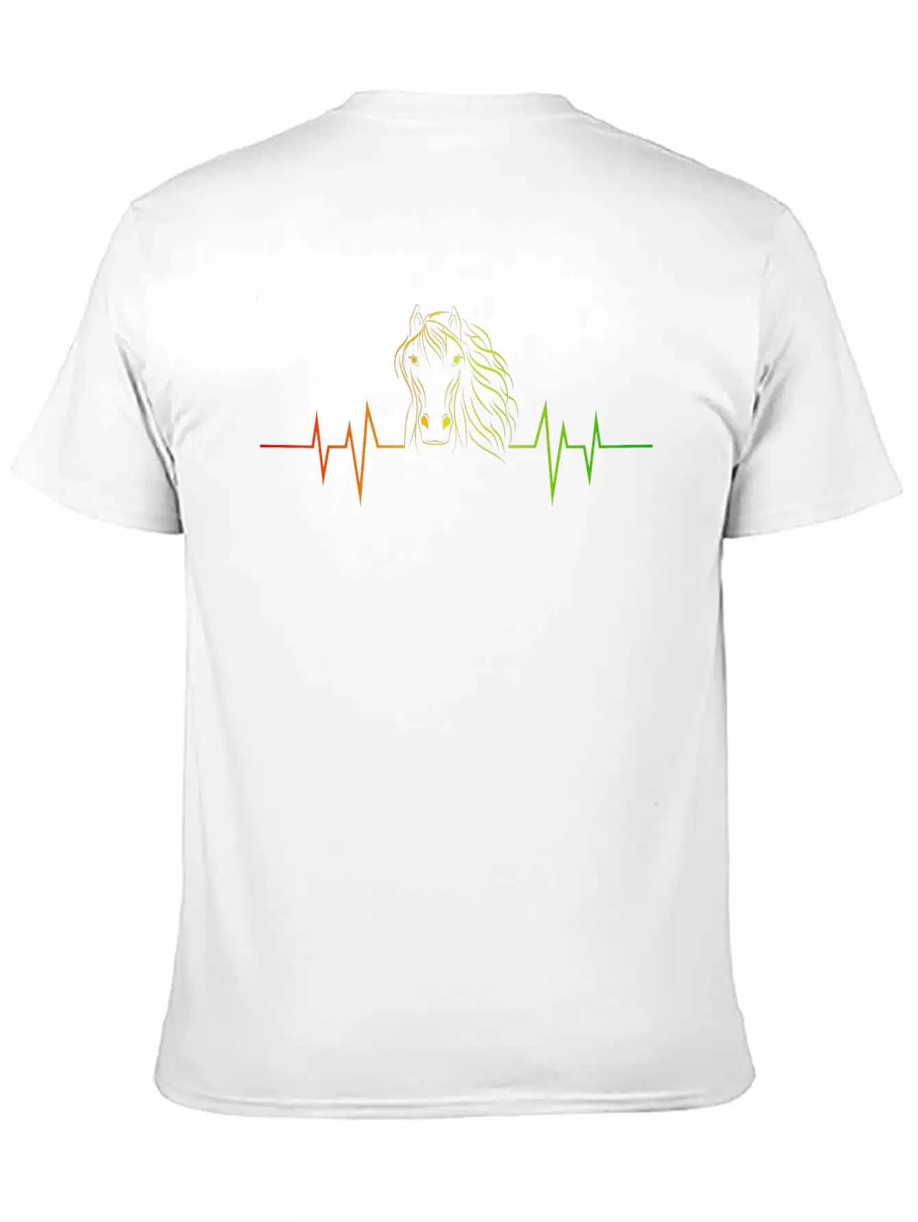 Heartbeat EKG Life Is Better With Horses Design Relaxed Everyday Tee – Lightweight And Durable Cotton