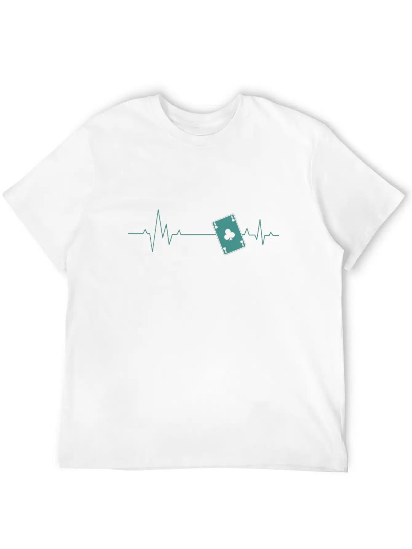 Heartbeat For Playing Skat Card Game Unisex Short Sleeve Soft Cotton T-Shirt – Casual Everyday Wear