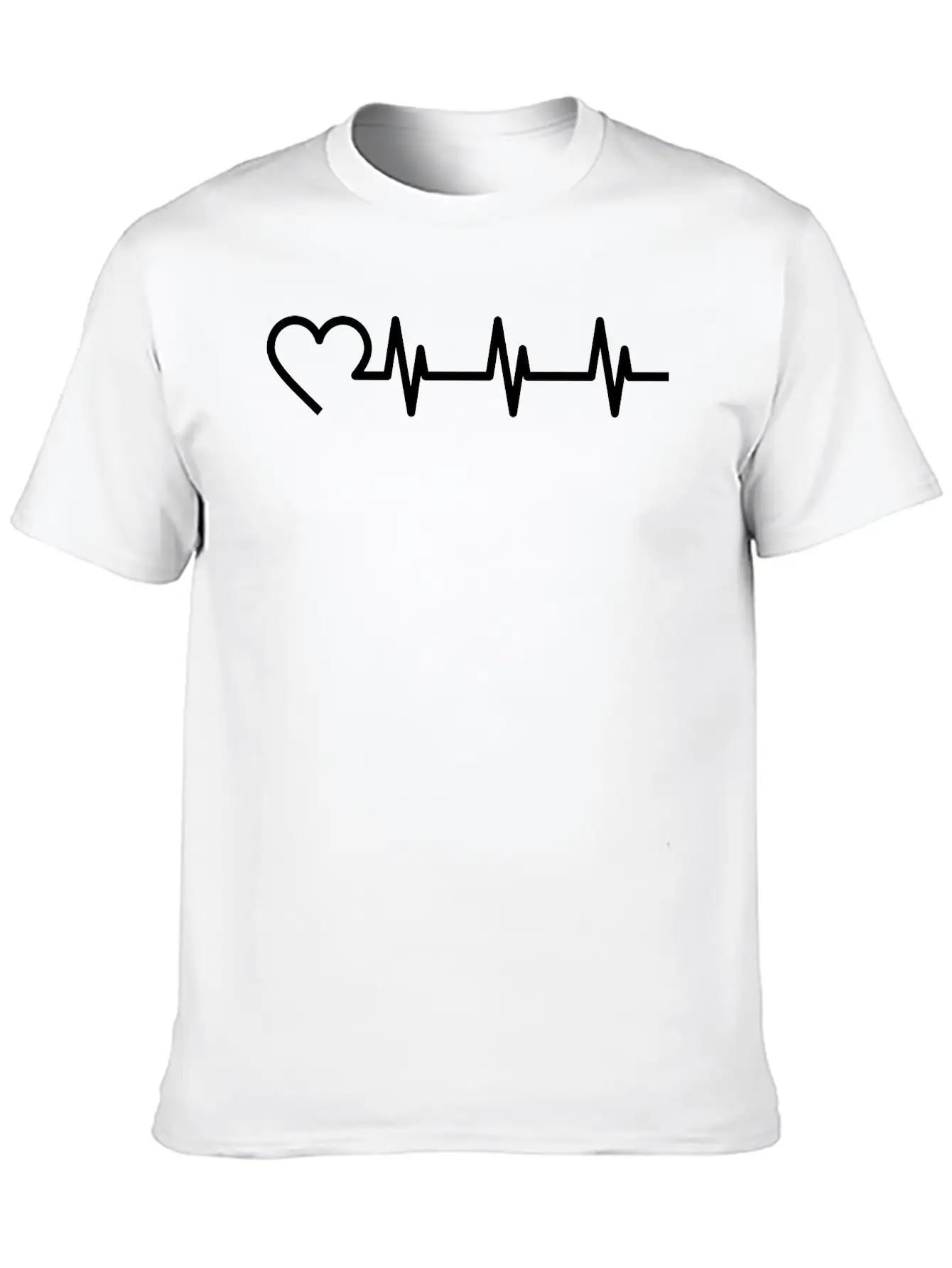 Heartbeat Icon Unisex Short Sleeve Soft Cotton T-Shirt – Casual Everyday Wear