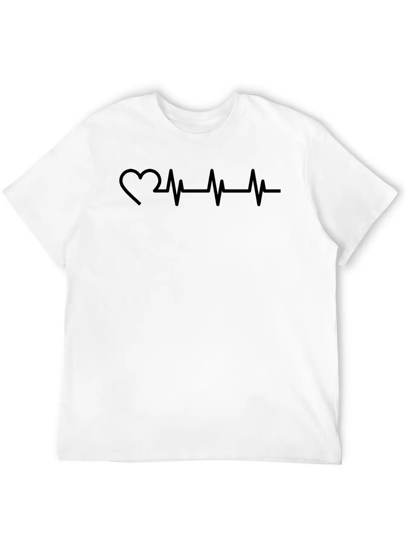 Heartbeat Icon Unisex Short Sleeve Soft Cotton T-Shirt – Casual Everyday Wear