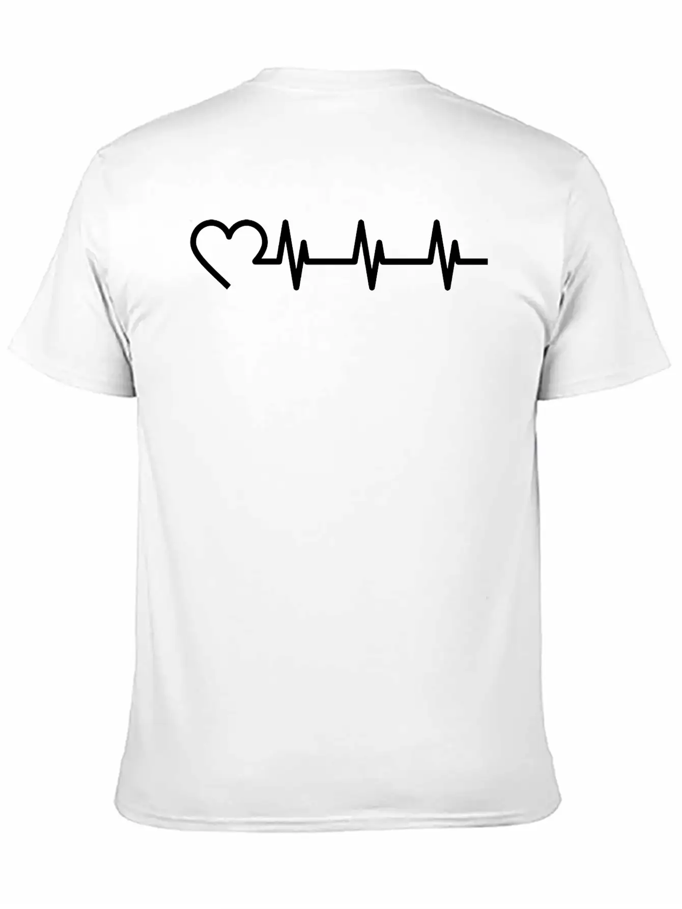 Heartbeat Icon Unisex Short Sleeve Soft Cotton T-Shirt – Casual Everyday Wear
