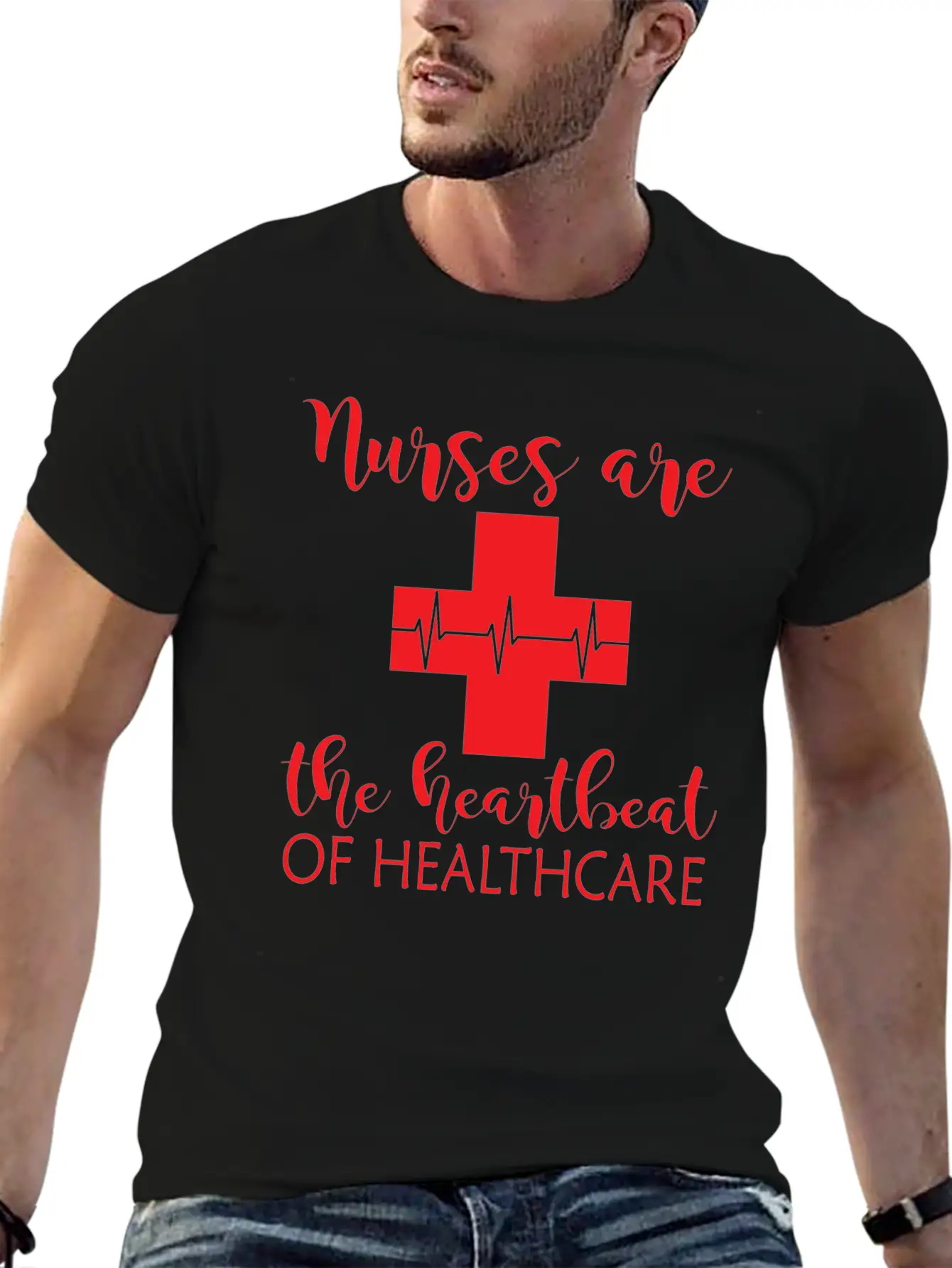 Heartbeat Of Healthcare Unisex Short Sleeve Soft Cotton T-Shirt – Casual Everyday Wear