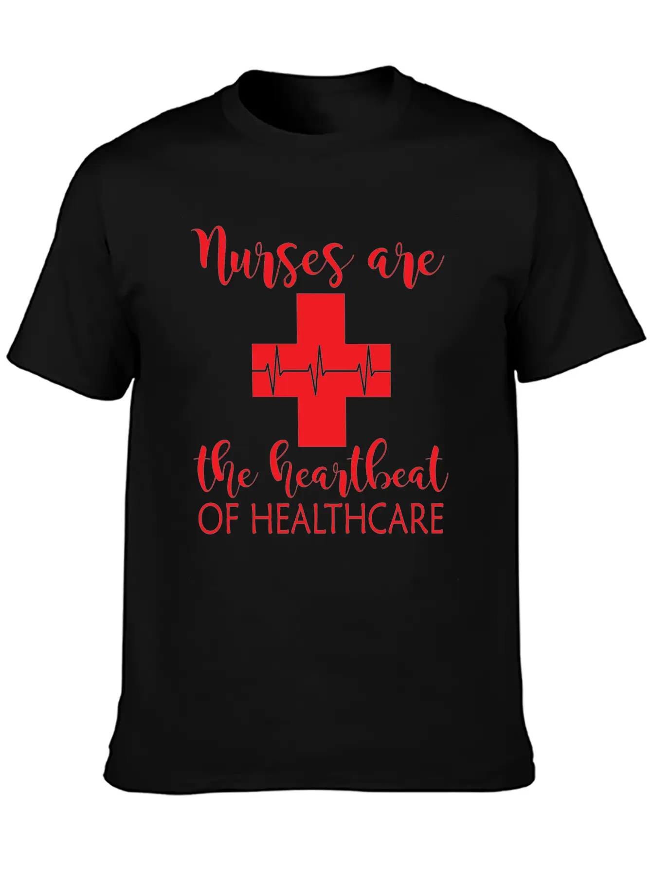 Heartbeat Of Healthcare Unisex Short Sleeve Soft Cotton T-Shirt – Casual Everyday Wear
