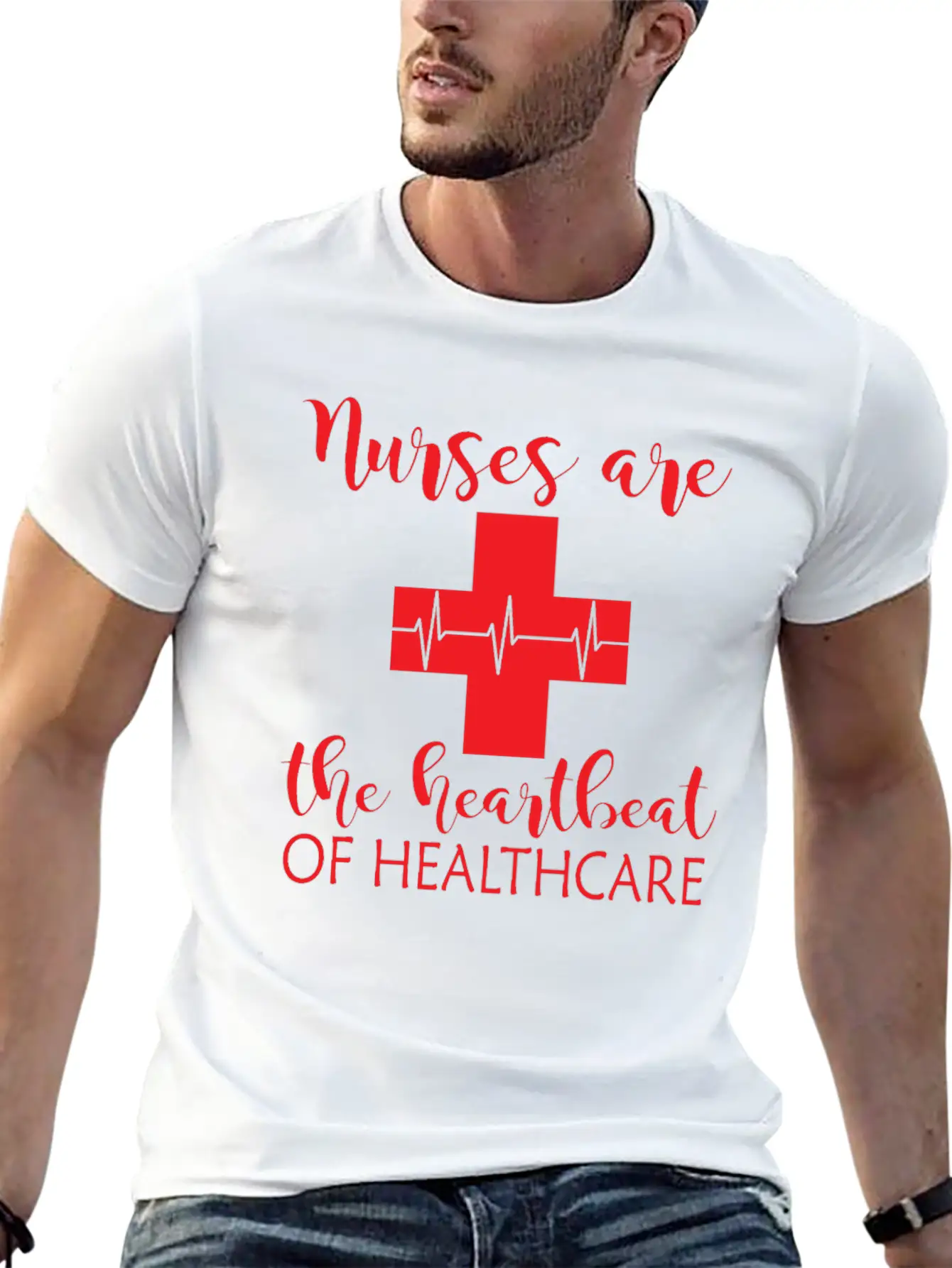 Heartbeat Of Healthcare Unisex Short Sleeve Soft Cotton T-Shirt – Casual Everyday Wear