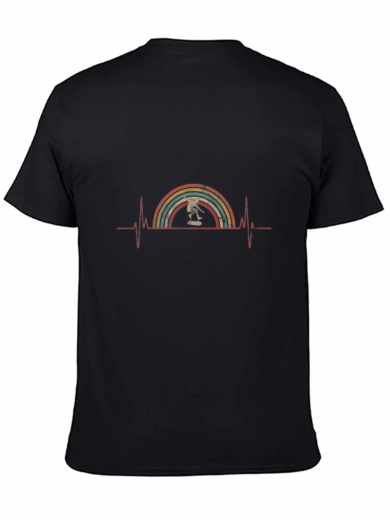 Heartbeat Retro Skater Gift For Skaters Timeless Short Sleeve Tee – Comfy And Minimalist Design
